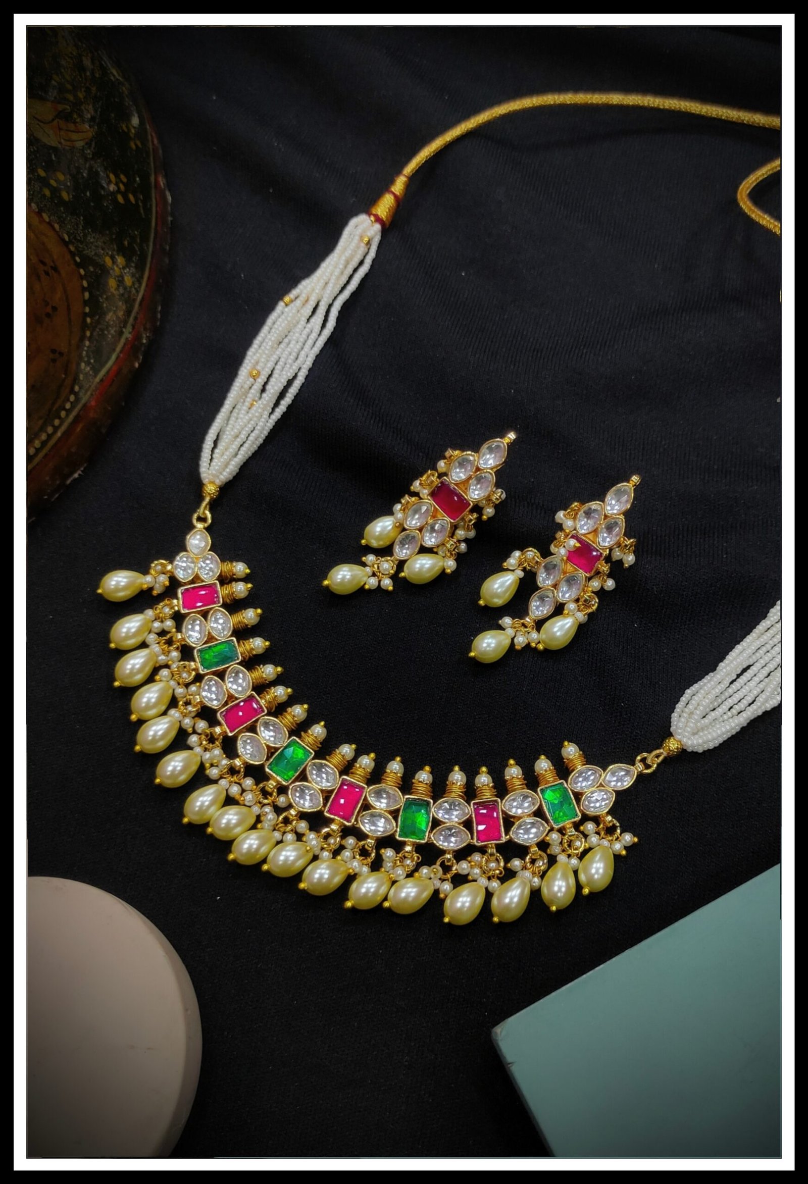 Pachi Kundan/ Jadau Nacklace Set
