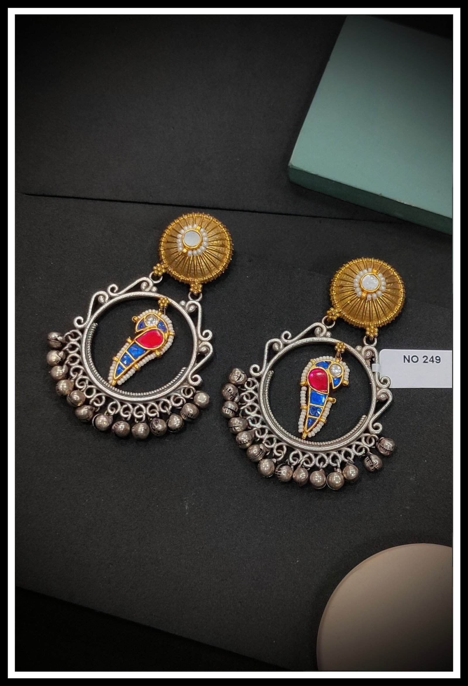 Oxodised Earrings