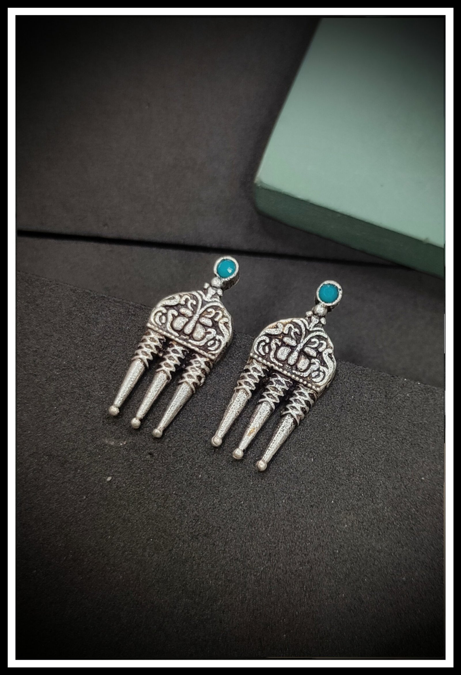 Oxodised Earrings