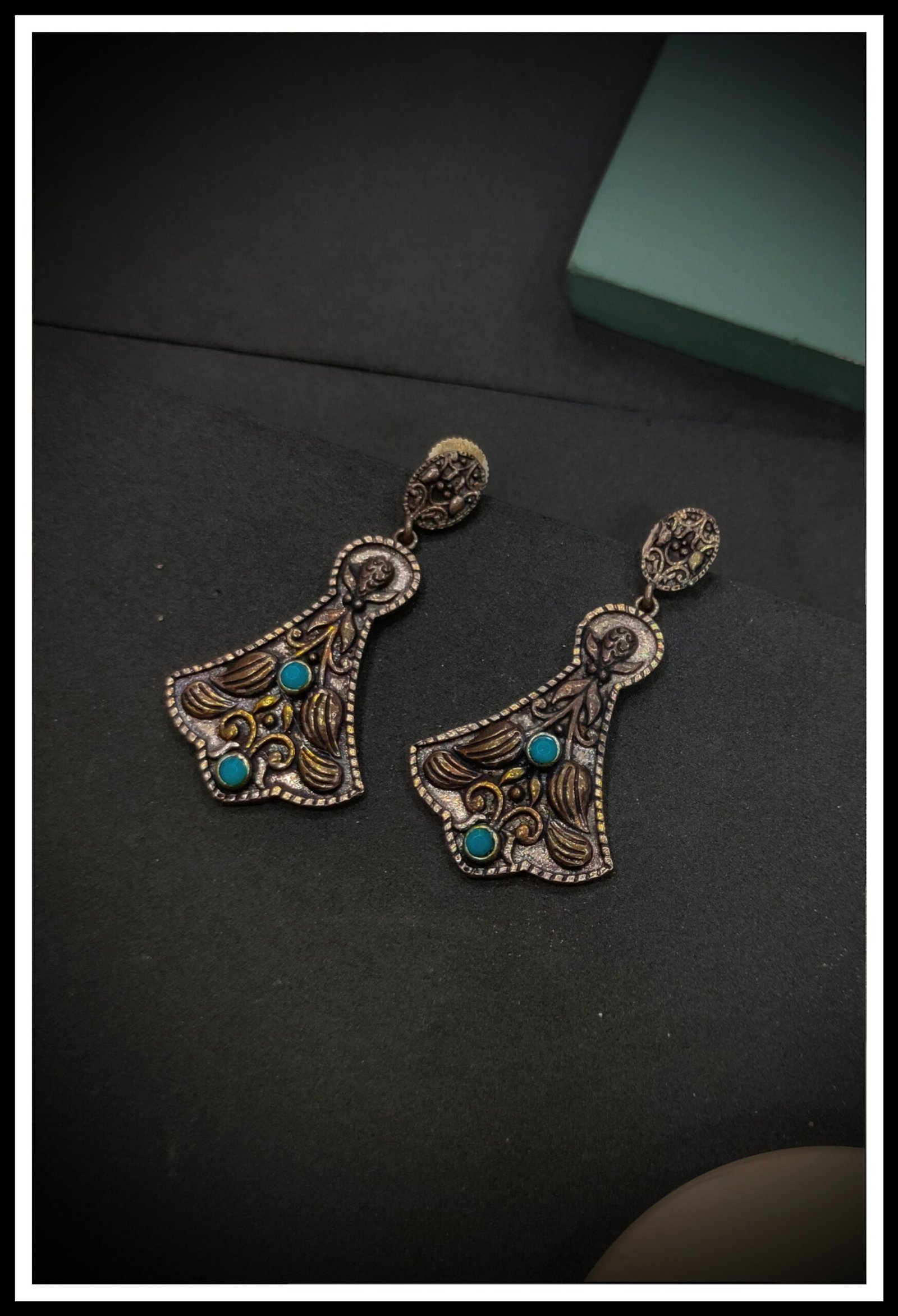 Oxodised Earrings