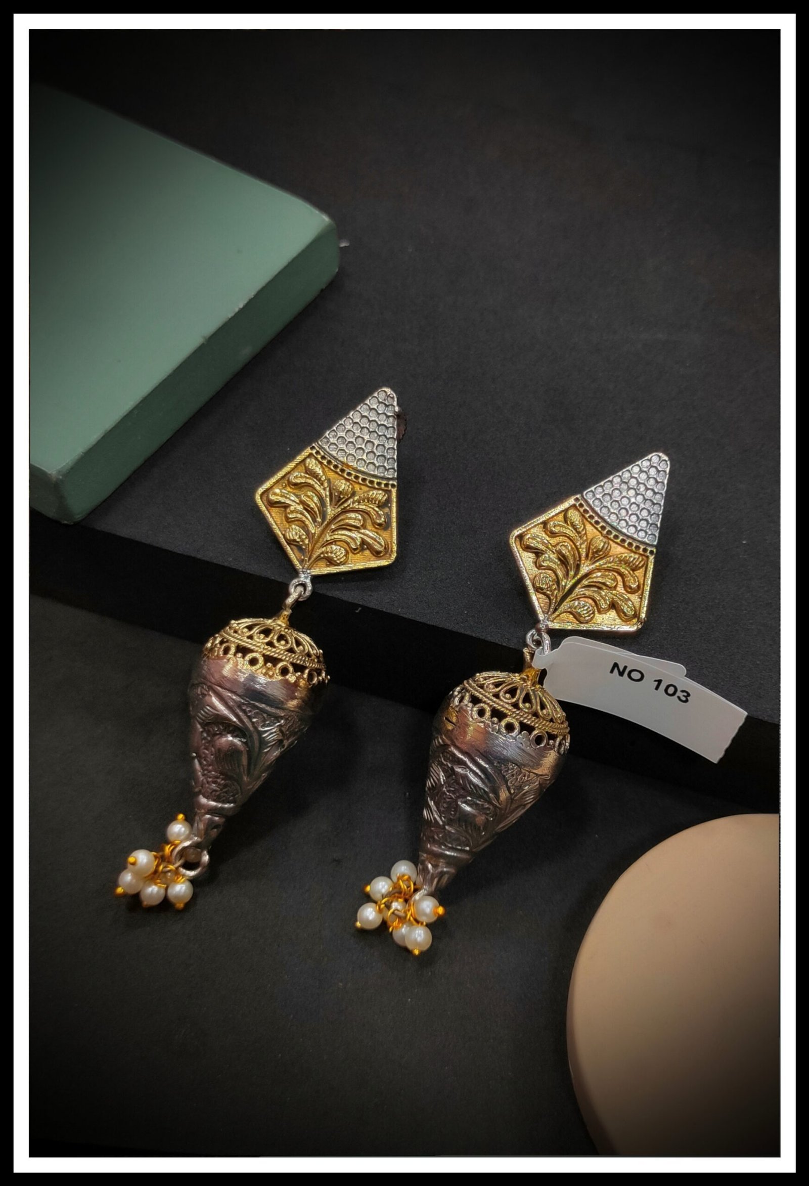 Oxodised Earrings
