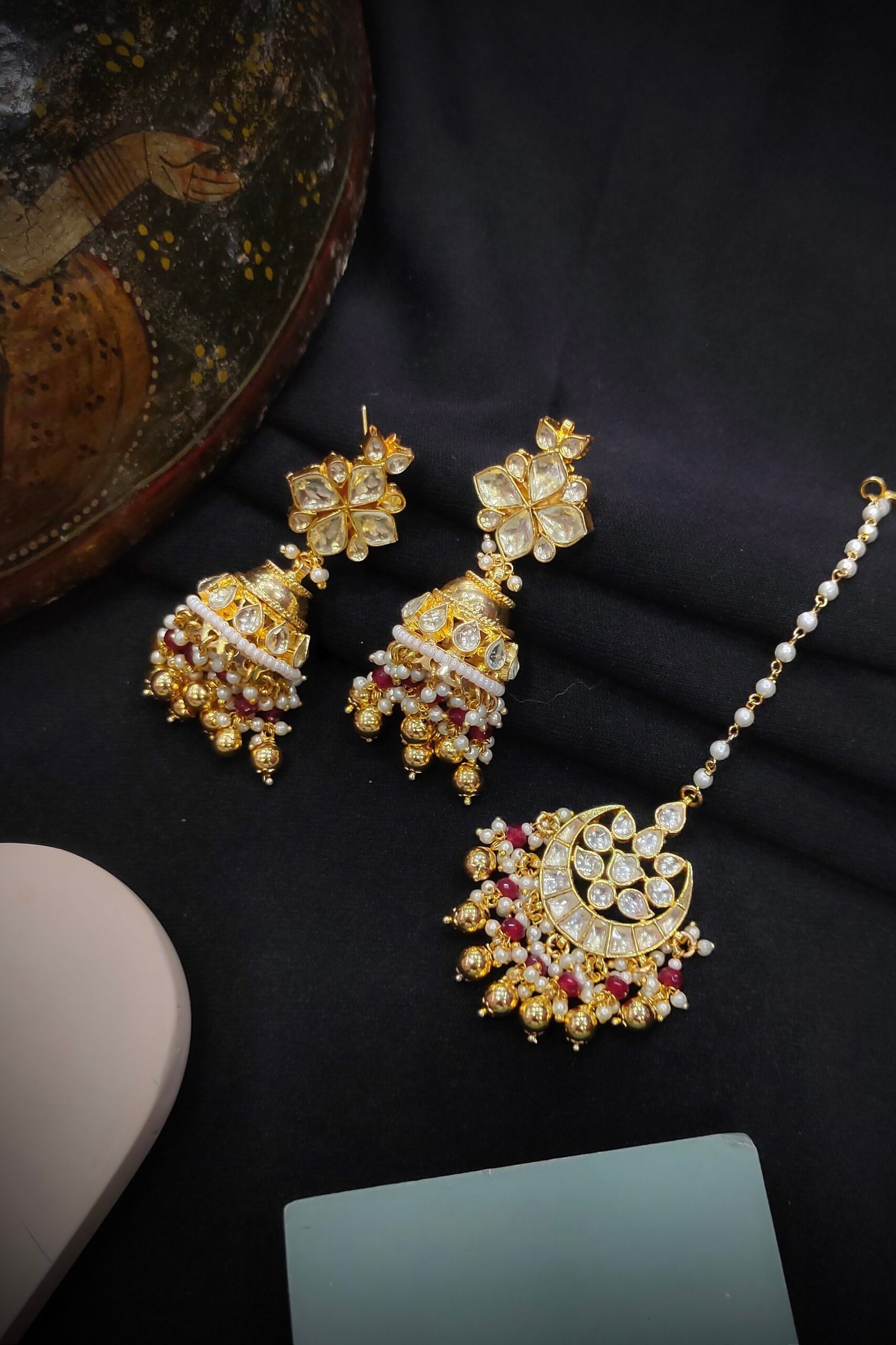 Pachi/ Jadau Kundan Bridal Set