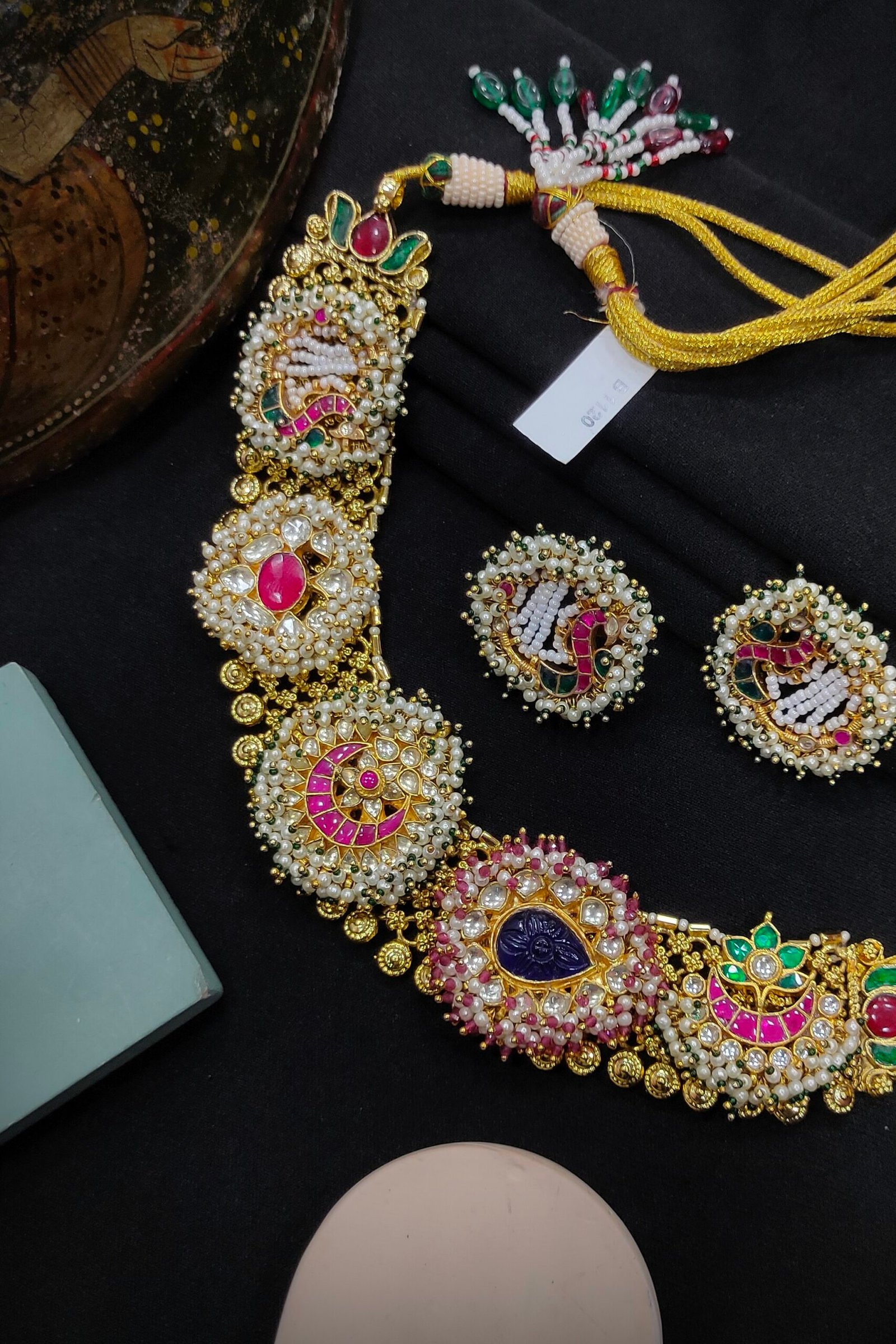 Pachi Kundan/ Jadau Necklace Set