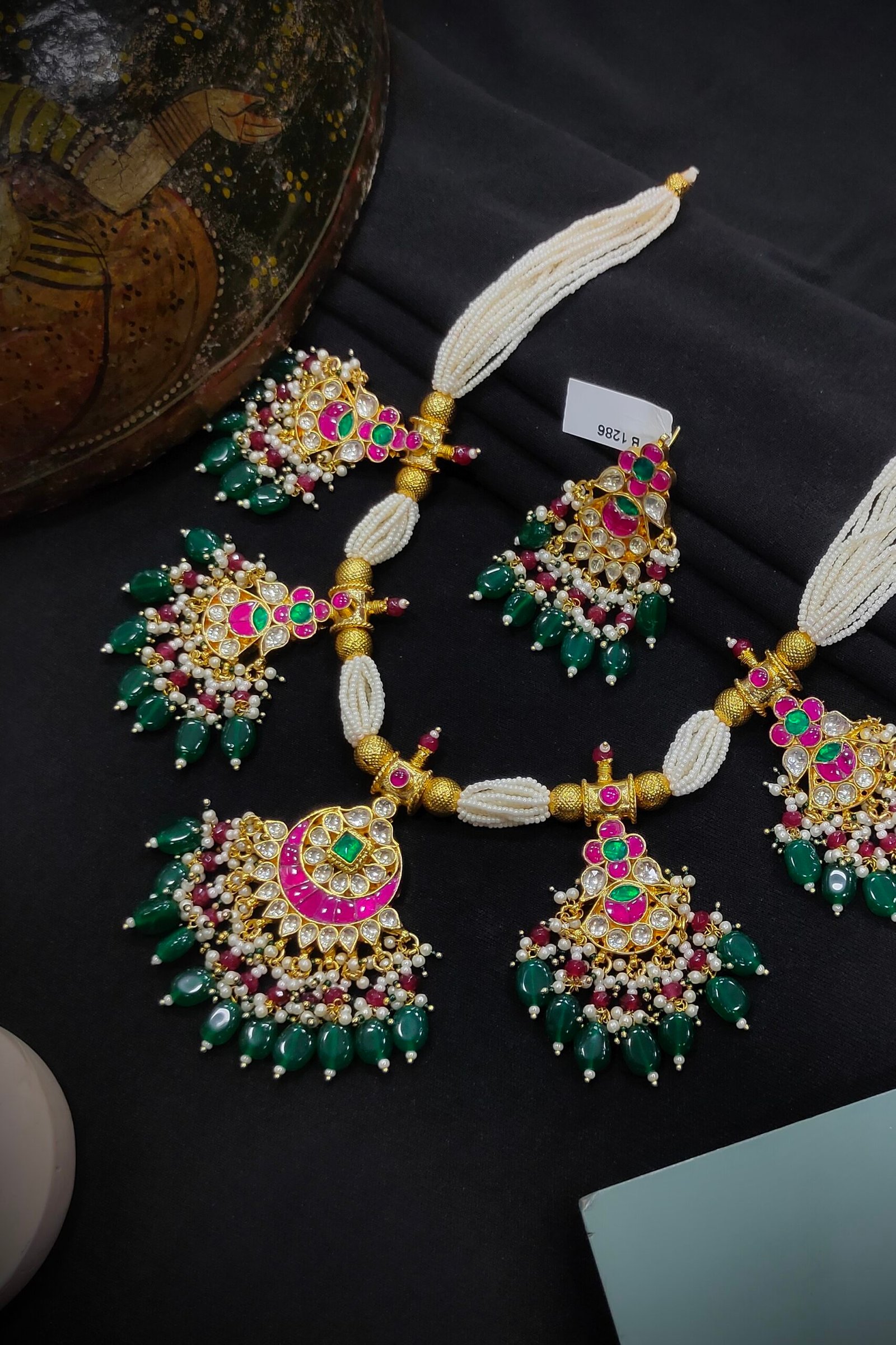 Pachi Kundan/ Jadau Necklace Set
