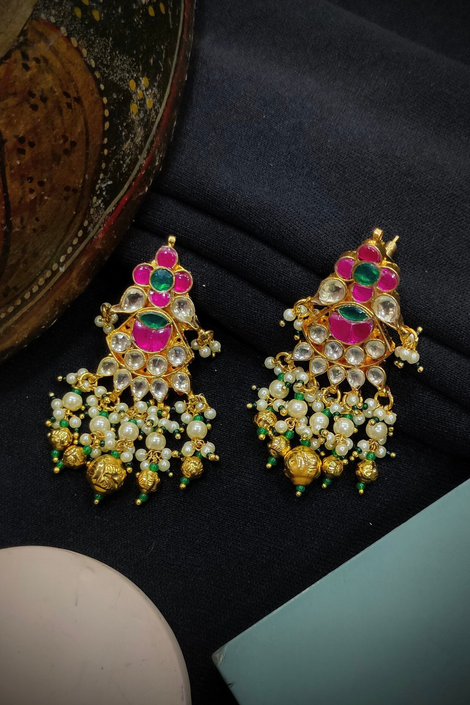 Pachi Kundan/ Jadau Necklace Set