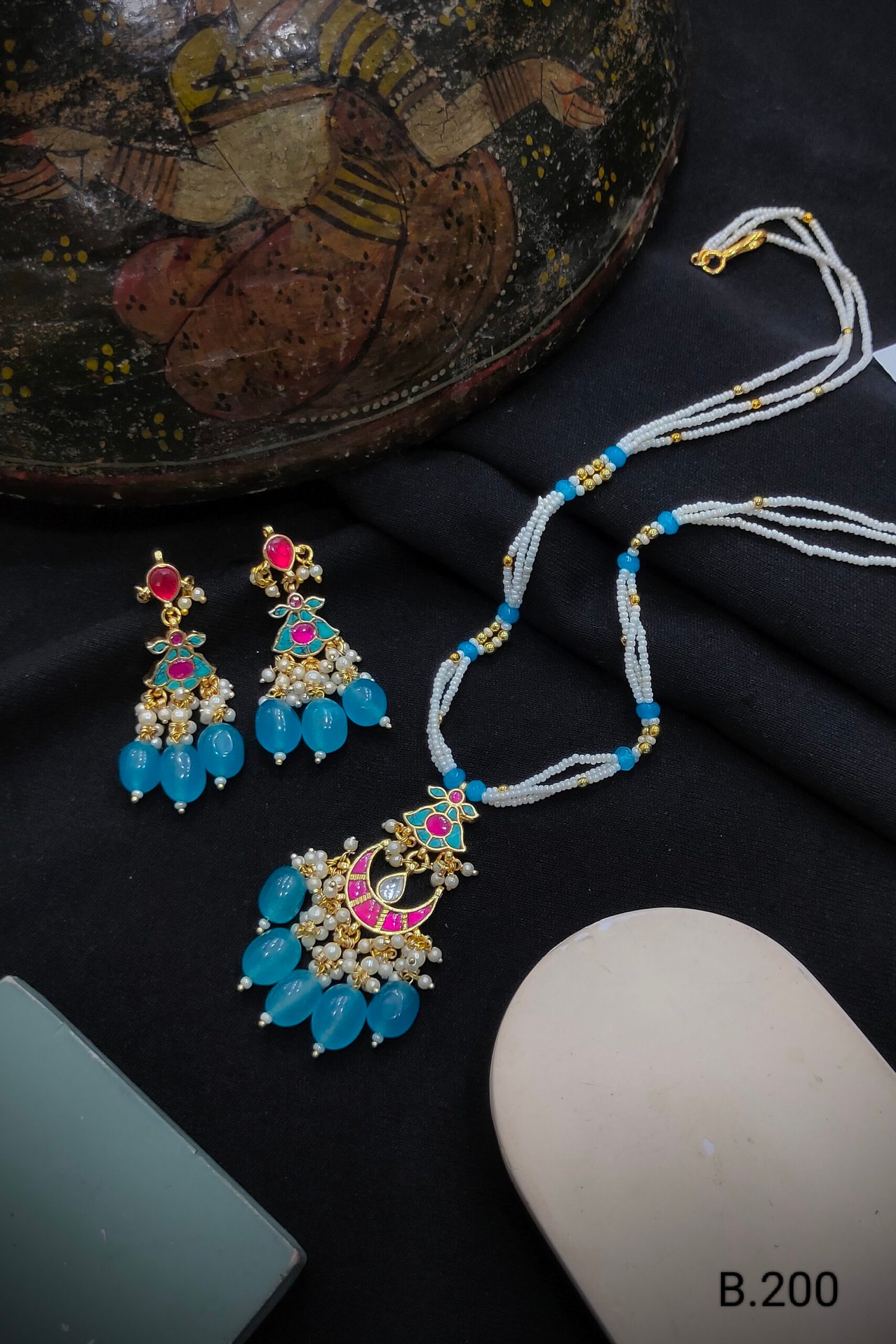 Pachi Kundan/ Jadau Pendant Set