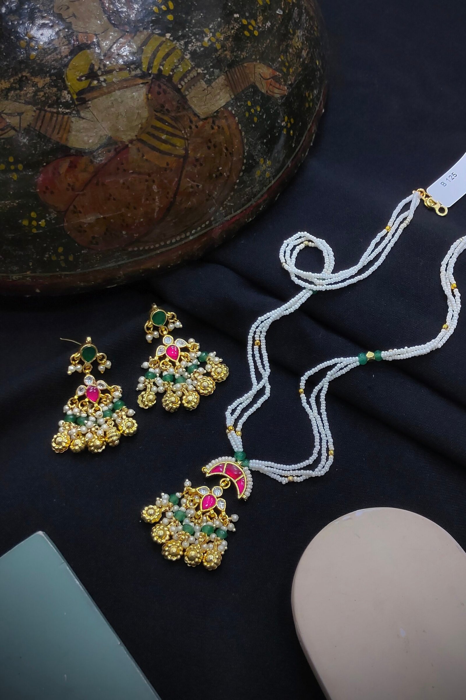 Pachi Kundan/ Jadau Pendant Set