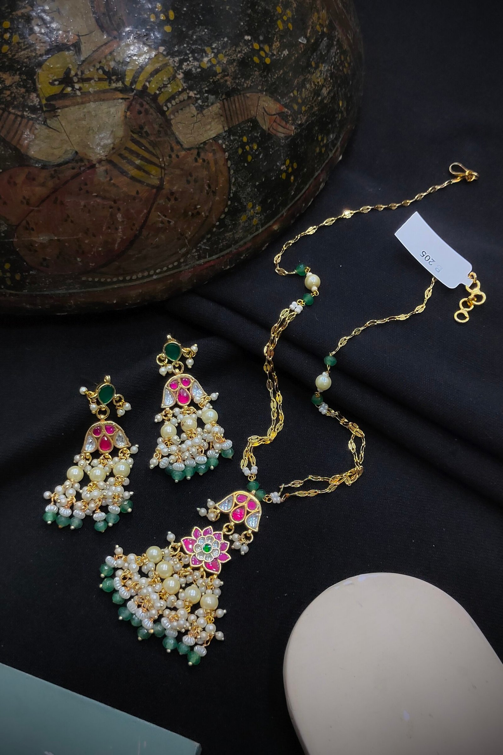 Pachi Kundan/ Jadau Pendant Set