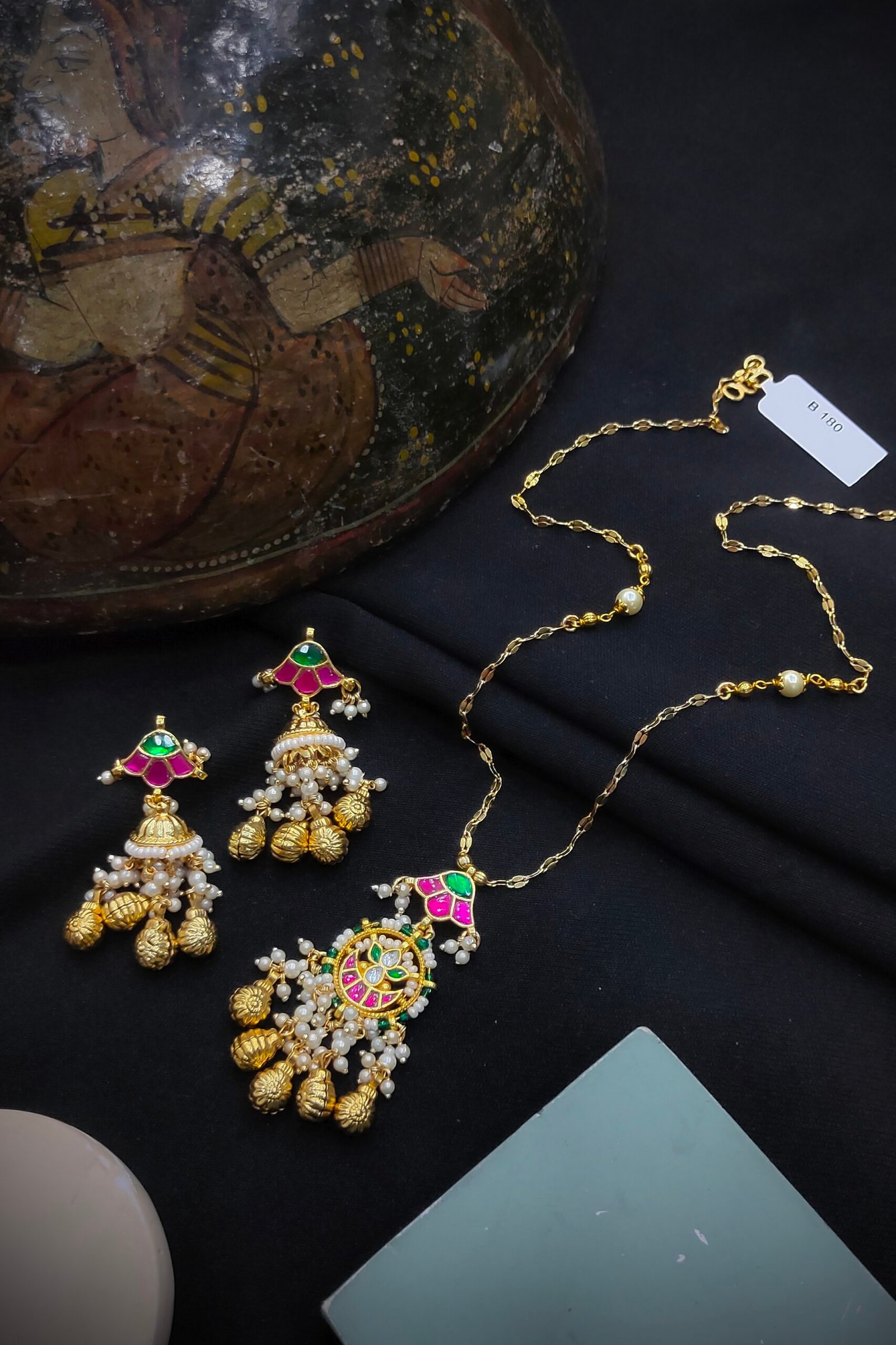 Pachi Kundan/ Jadau Pendant Set