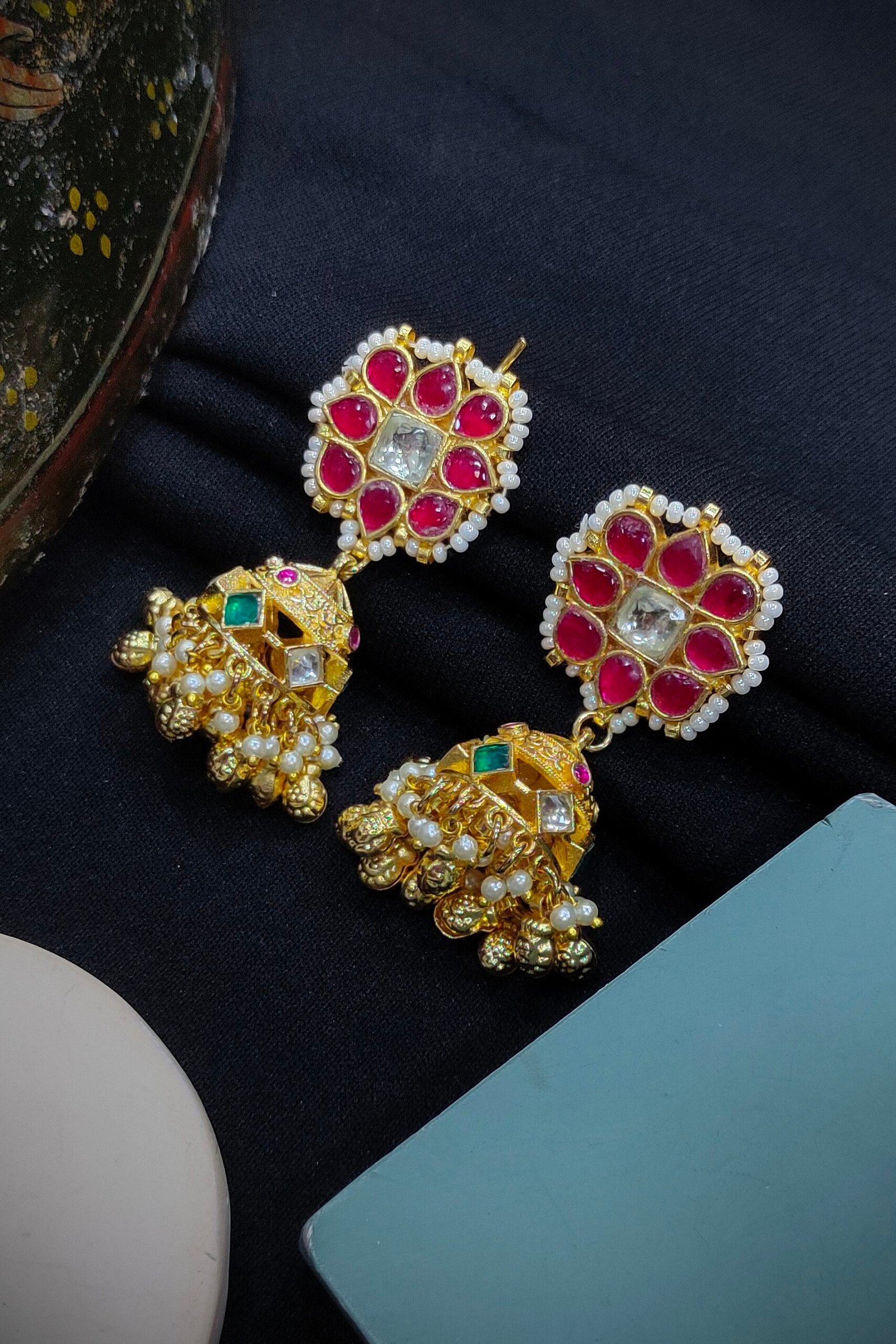 Pachi Kundan/ Jadau Necklace Set - Image 2
