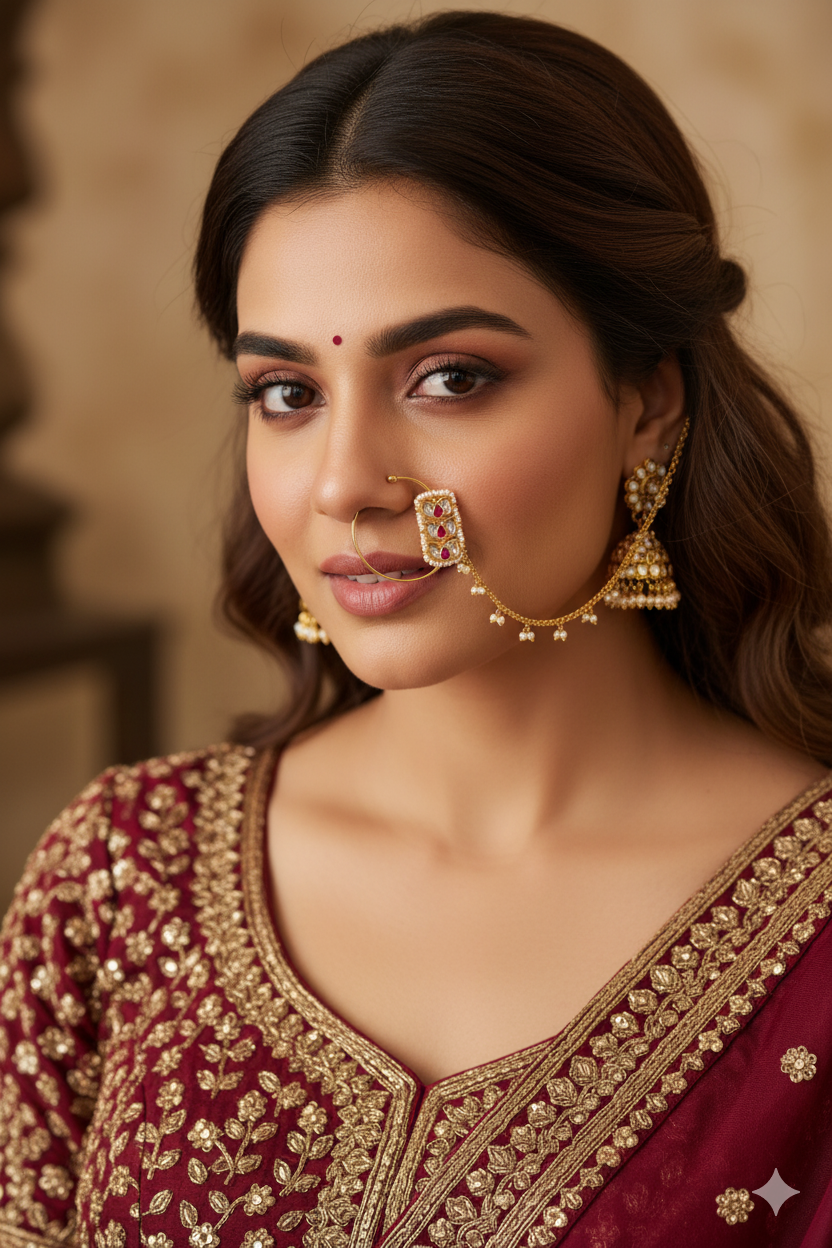 Pachi/Jadau Kundan Nath