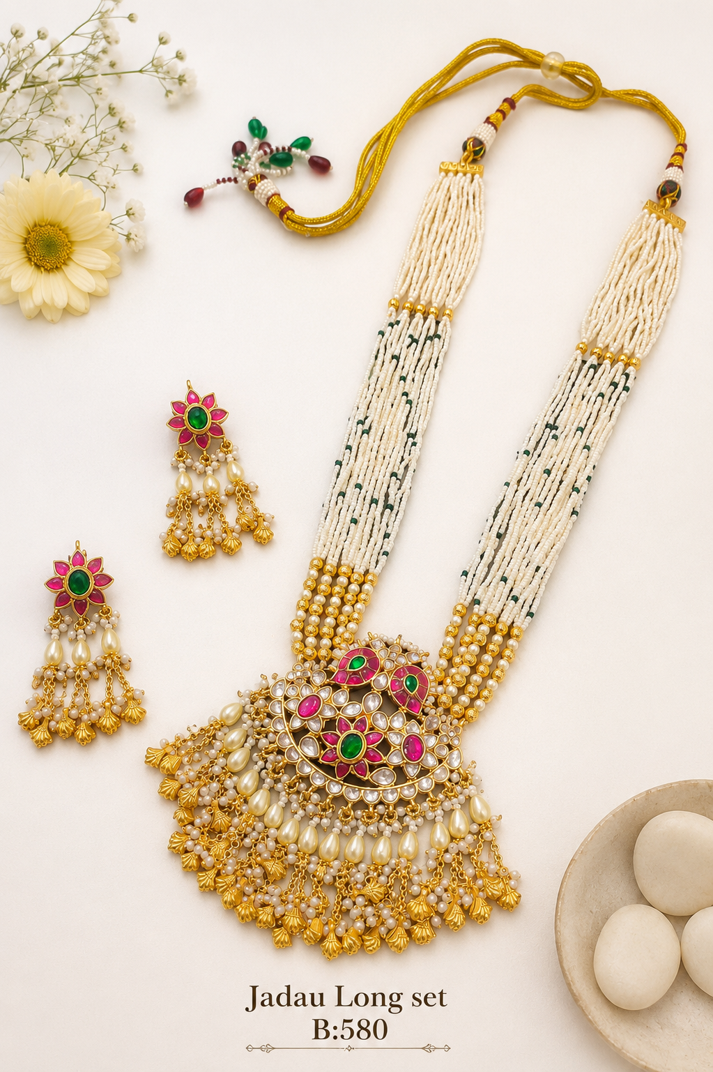 Pachi Kundan/ Jadau Long Set