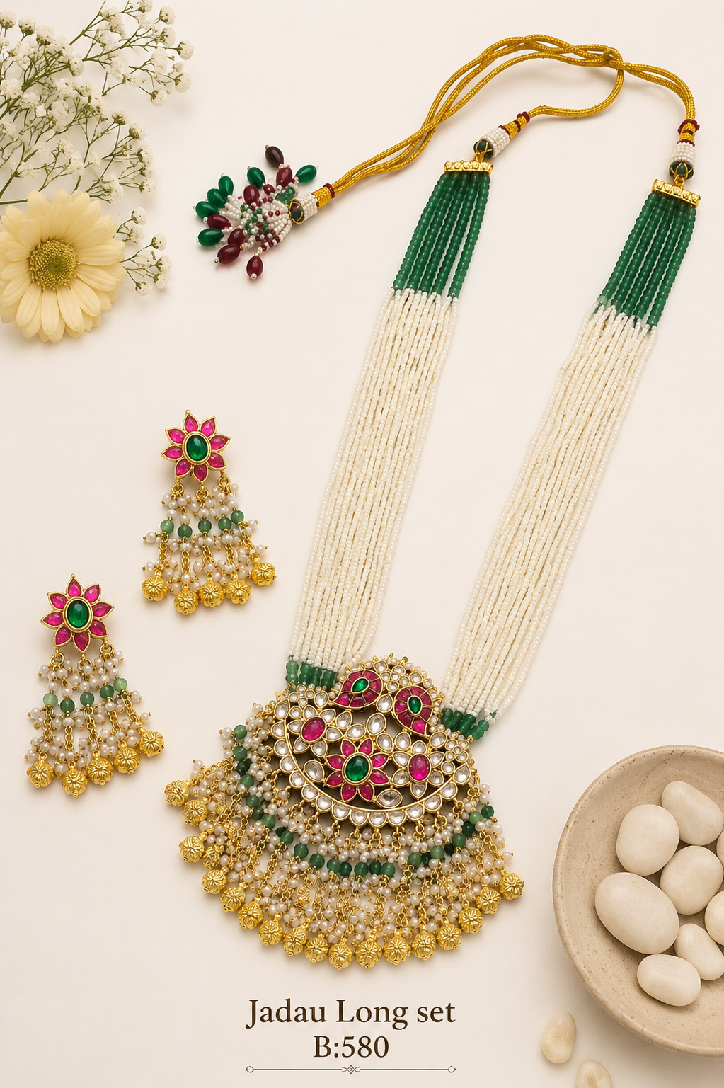 Pachi Kundan/ Jadau Long Set