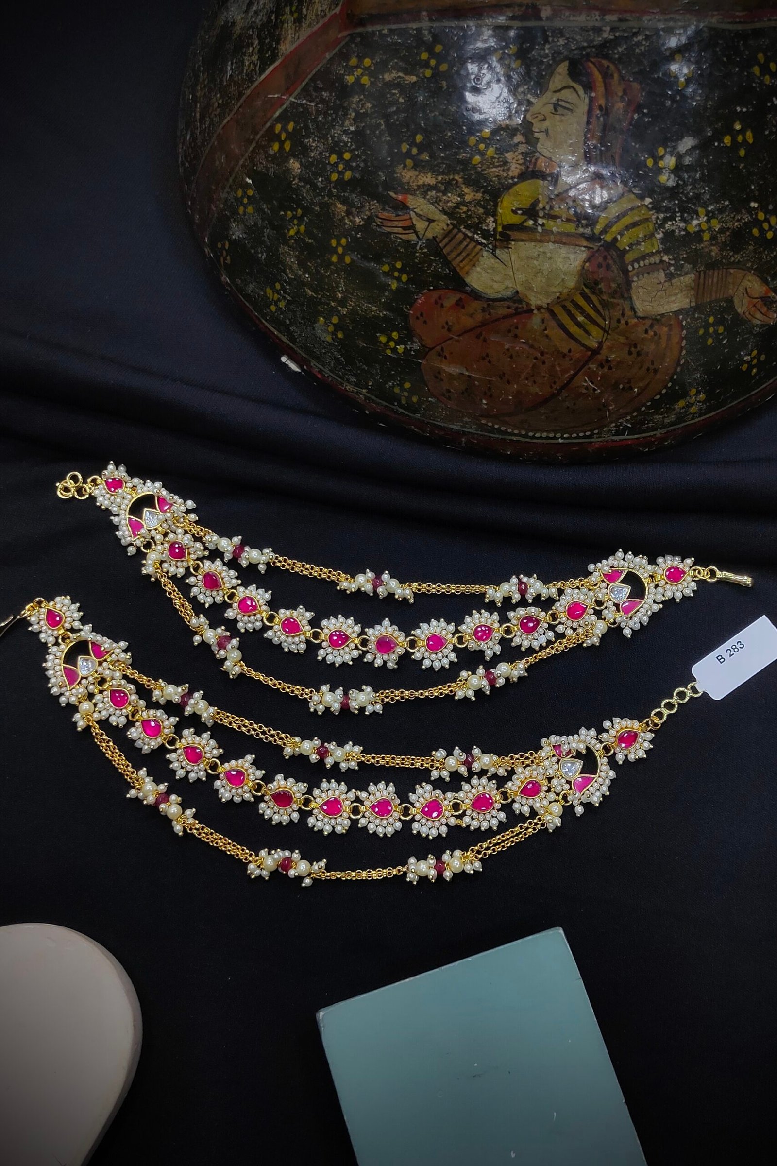 Pachi-Kundan/Jadau Earchain