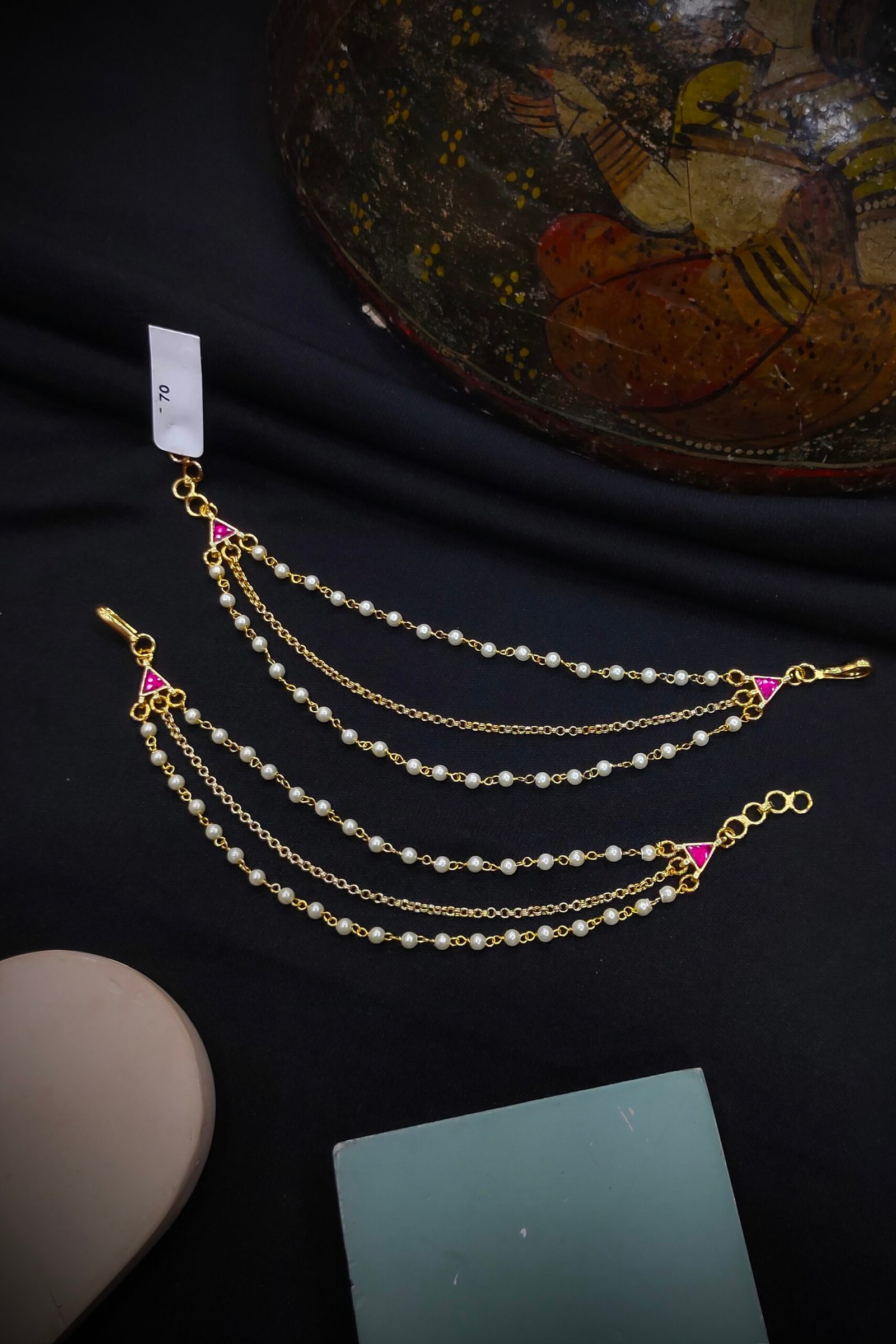 Pachi-Kundan/Jadau Earchain