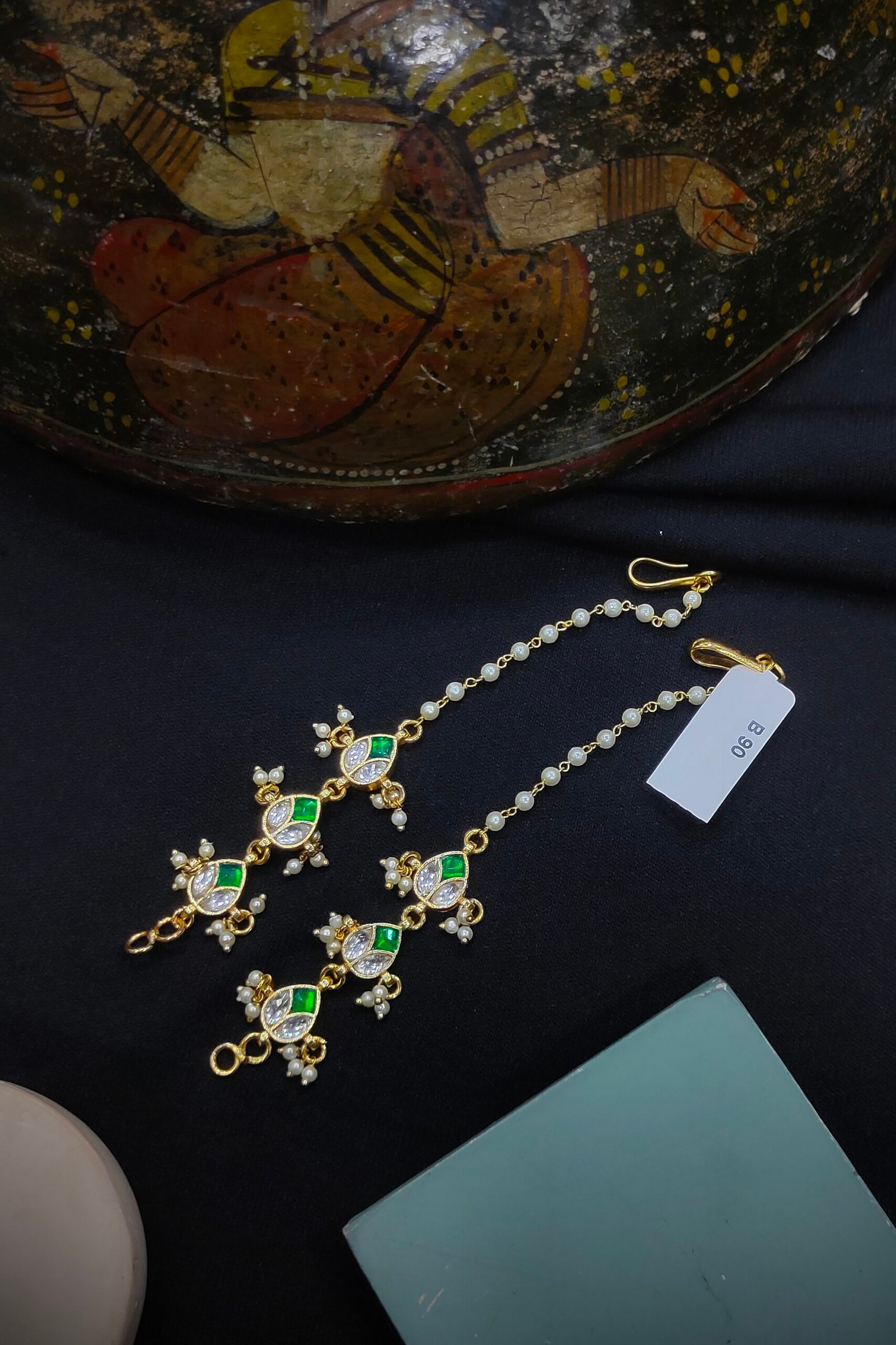 Pachi-Kundan/Jadau Earchain