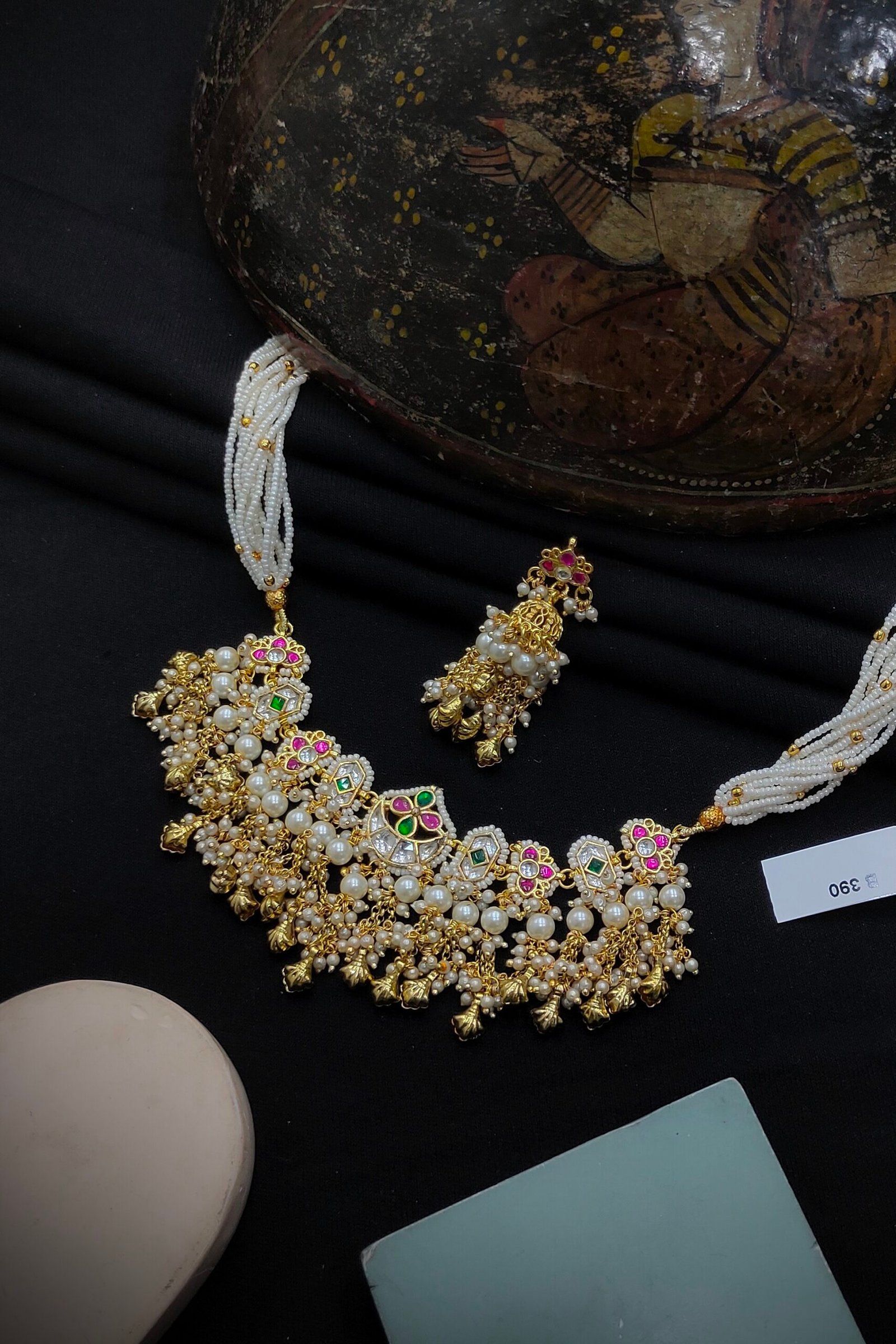 Pachi Kundan/ Jadau Necklace Set