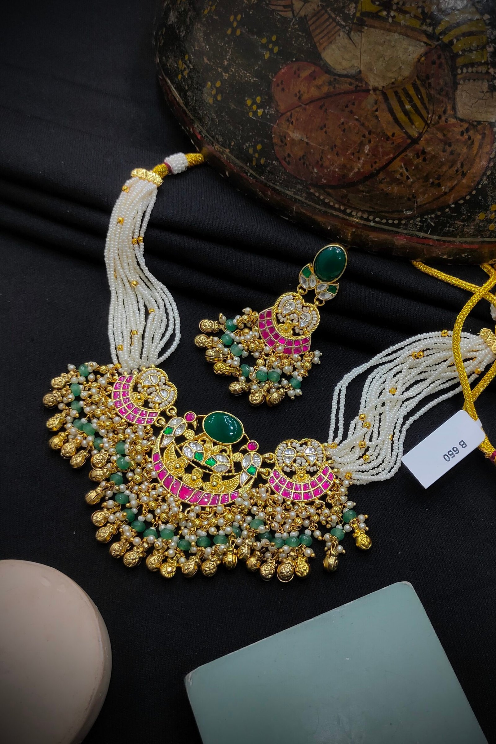 Pachi Kundan/ Jadau Necklace Set