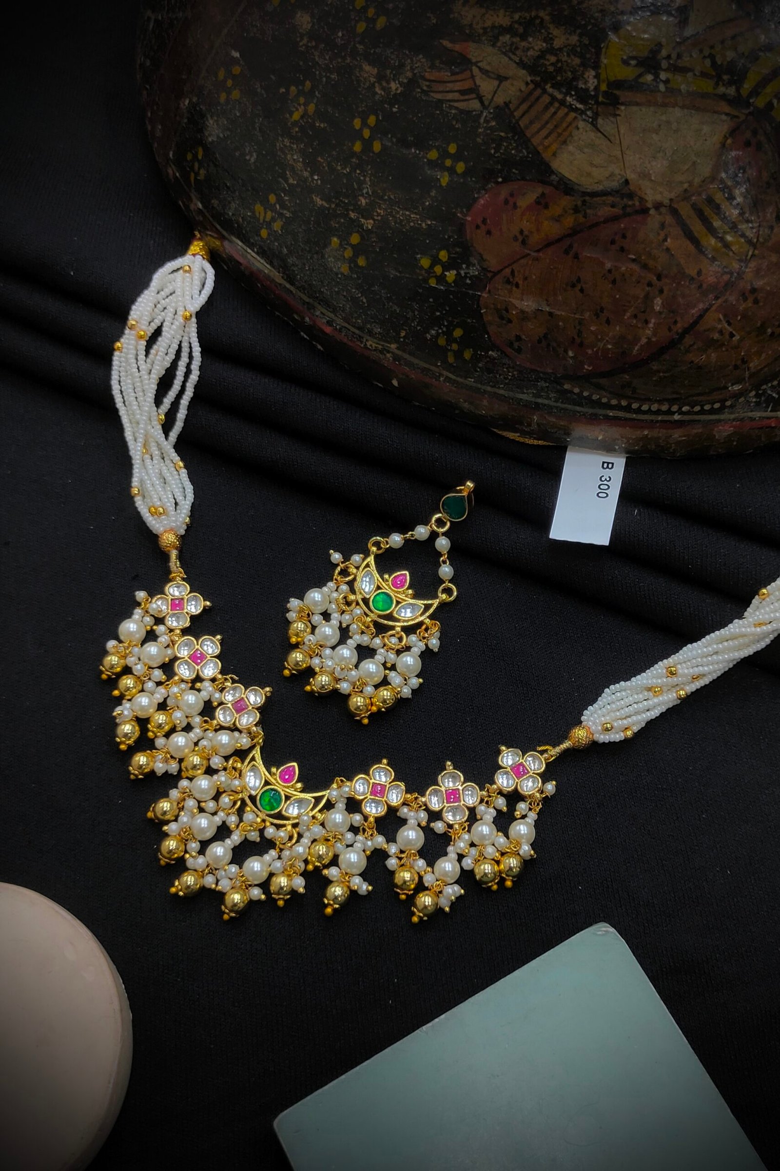 Pachi Kundan/ Jadau Necklace Set
