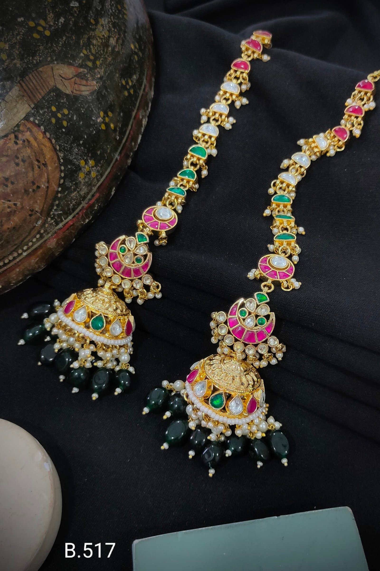 Pachi Kundan/ Jadau Earrings (Kashmiri)