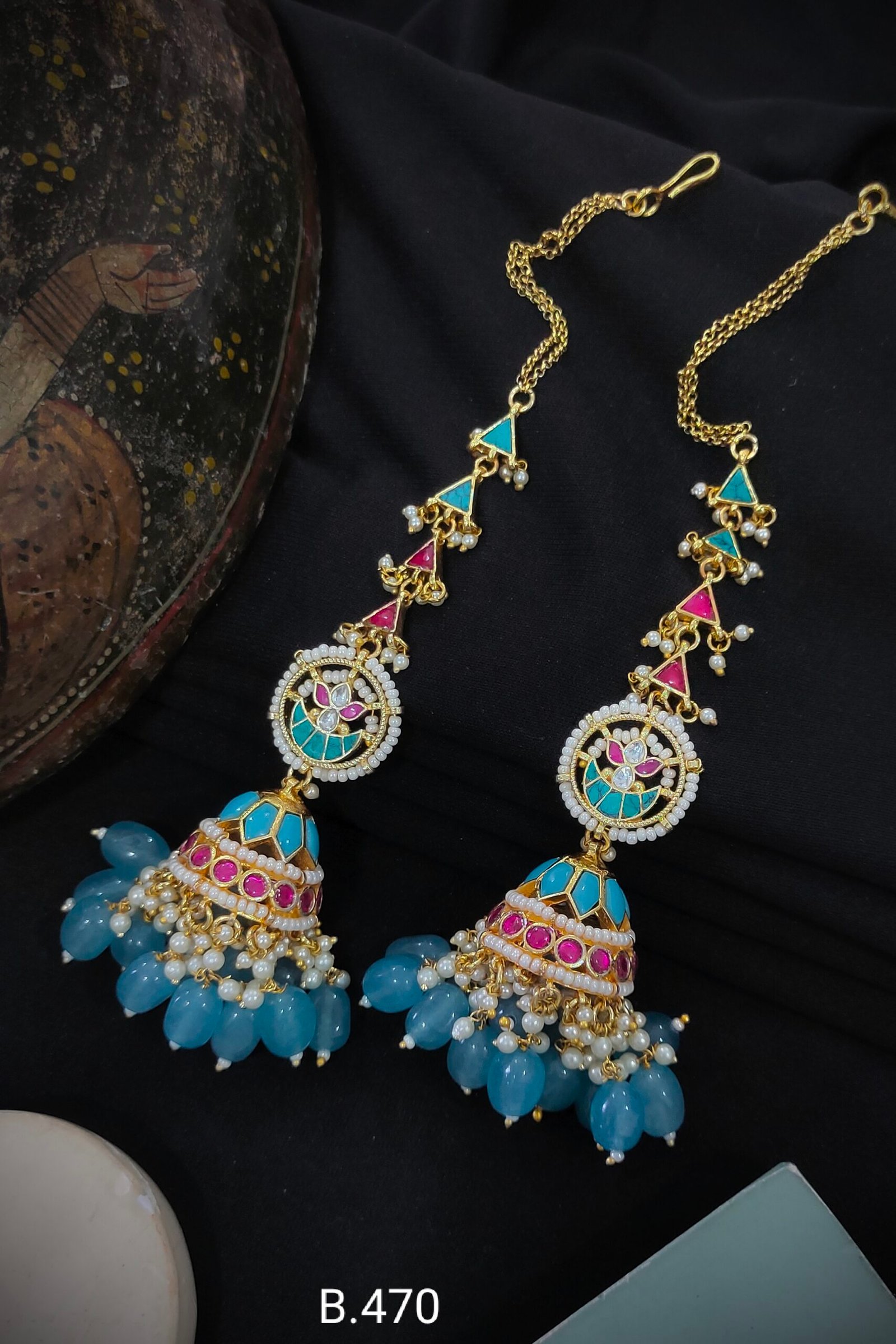 Pachi Kundan/ Jadau Earrings (Kashmiri)