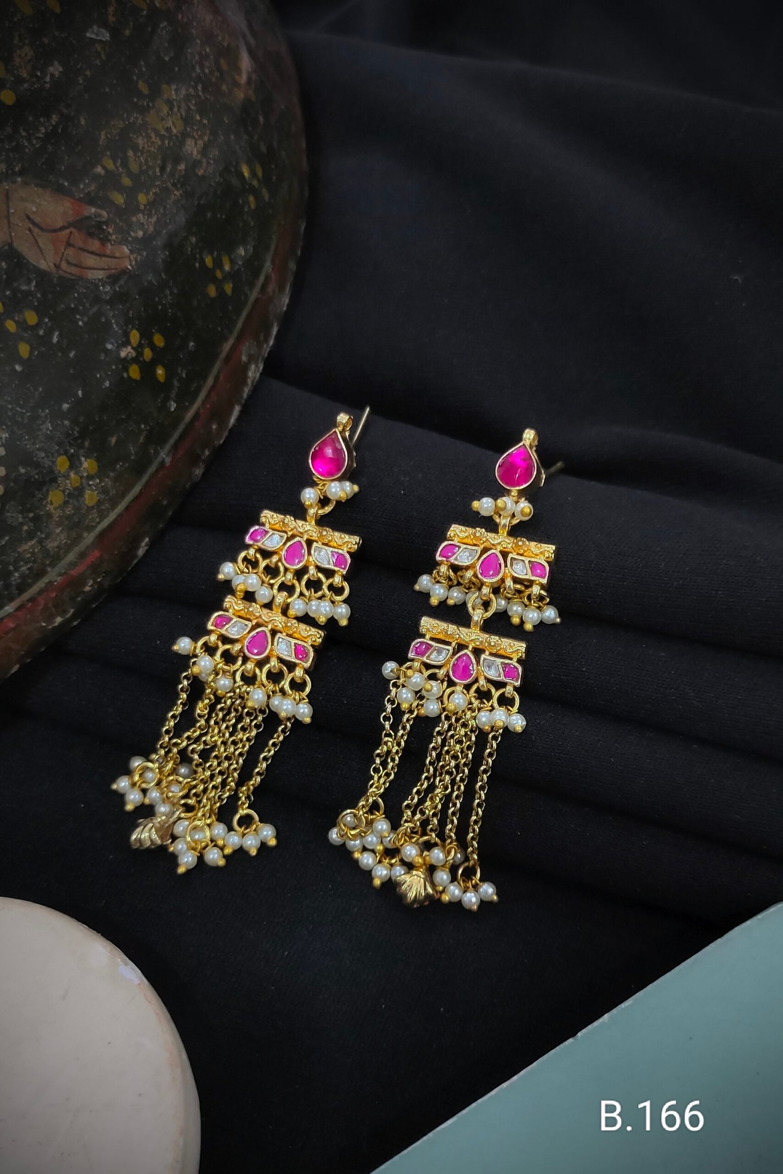 Pachi Kundan/ Jadau Earrings (Kashmiri)