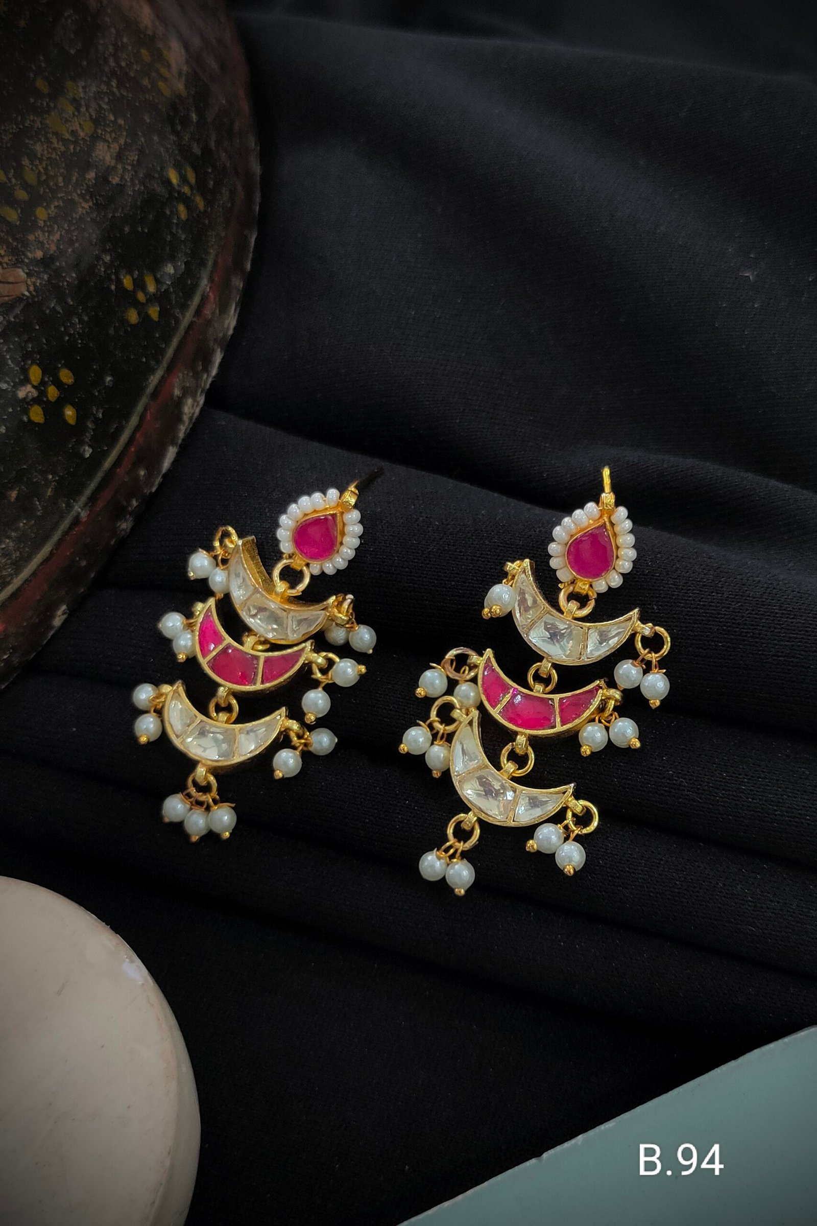 Pachi Kundan/ Jadau Earrings