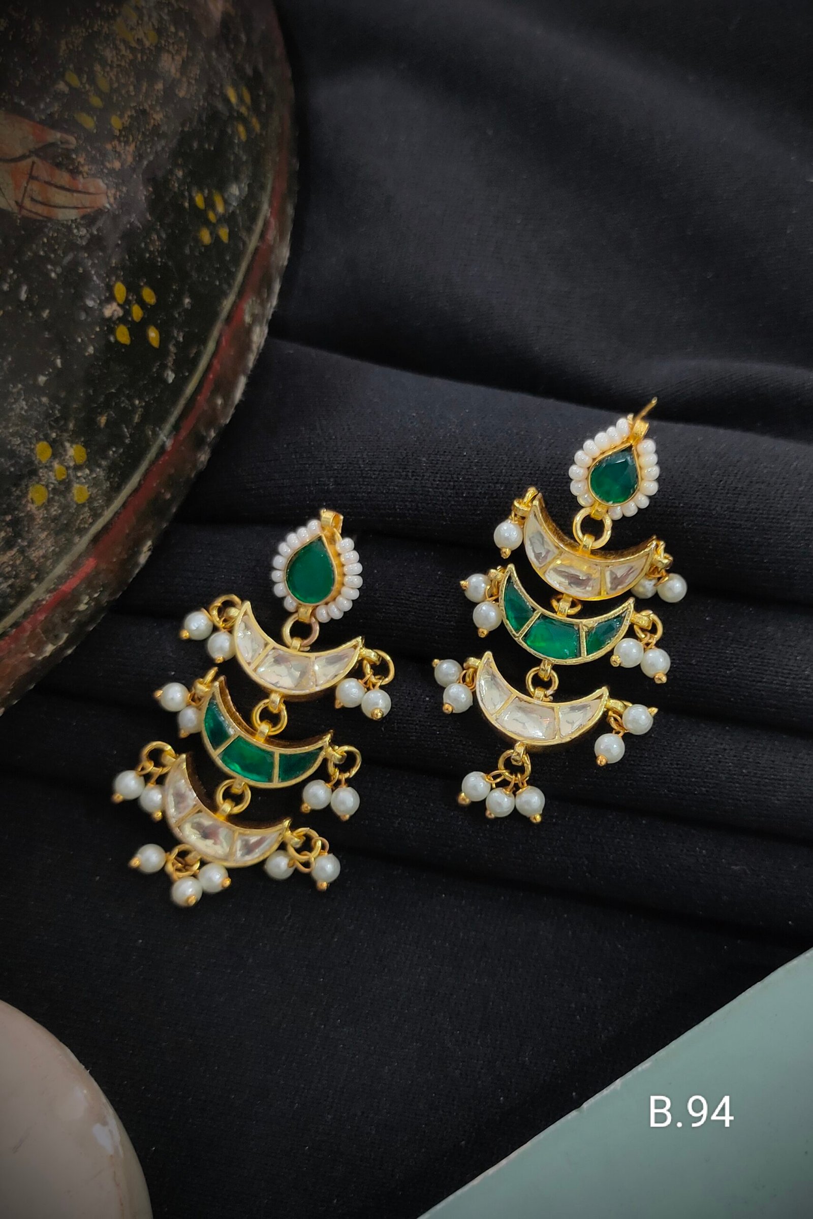 Pachi Kundan/ Jadau Earrings