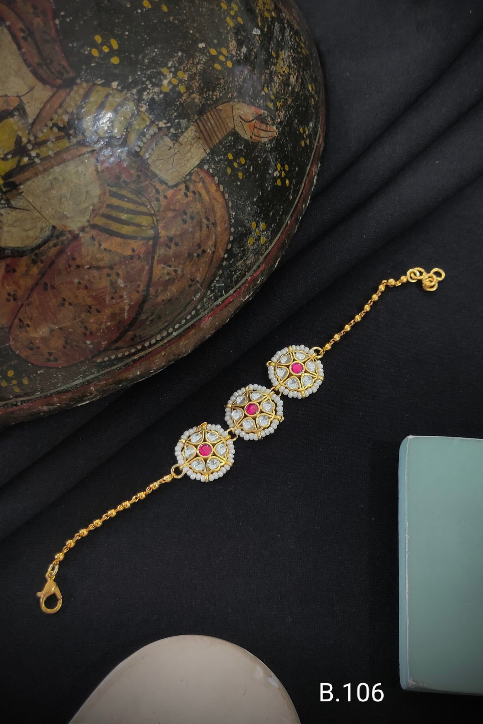 Pachi Kundan/Jadau Bracelet