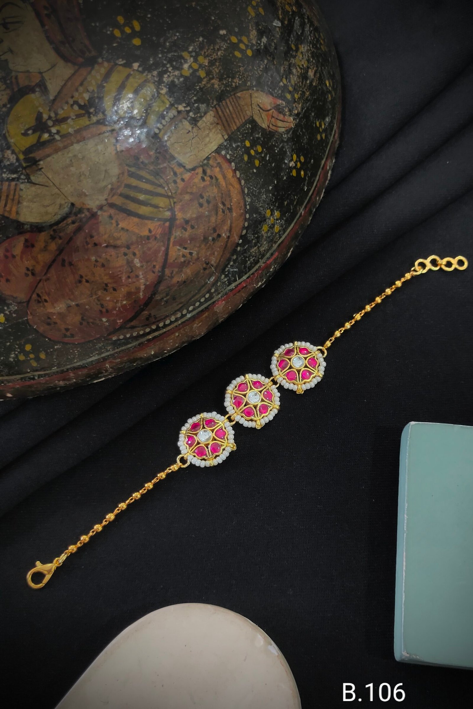 Pachi Kundan/Jadau Bracelet
