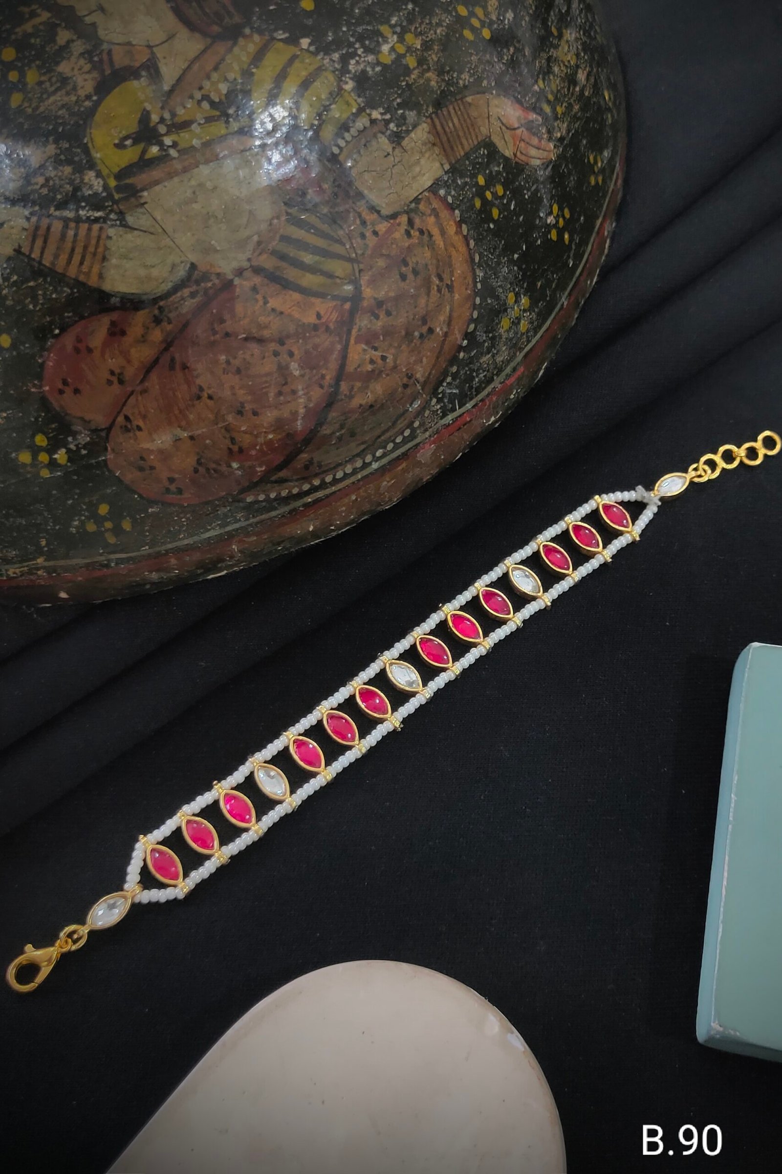 Pachi Kundan/Jadau Bracelet