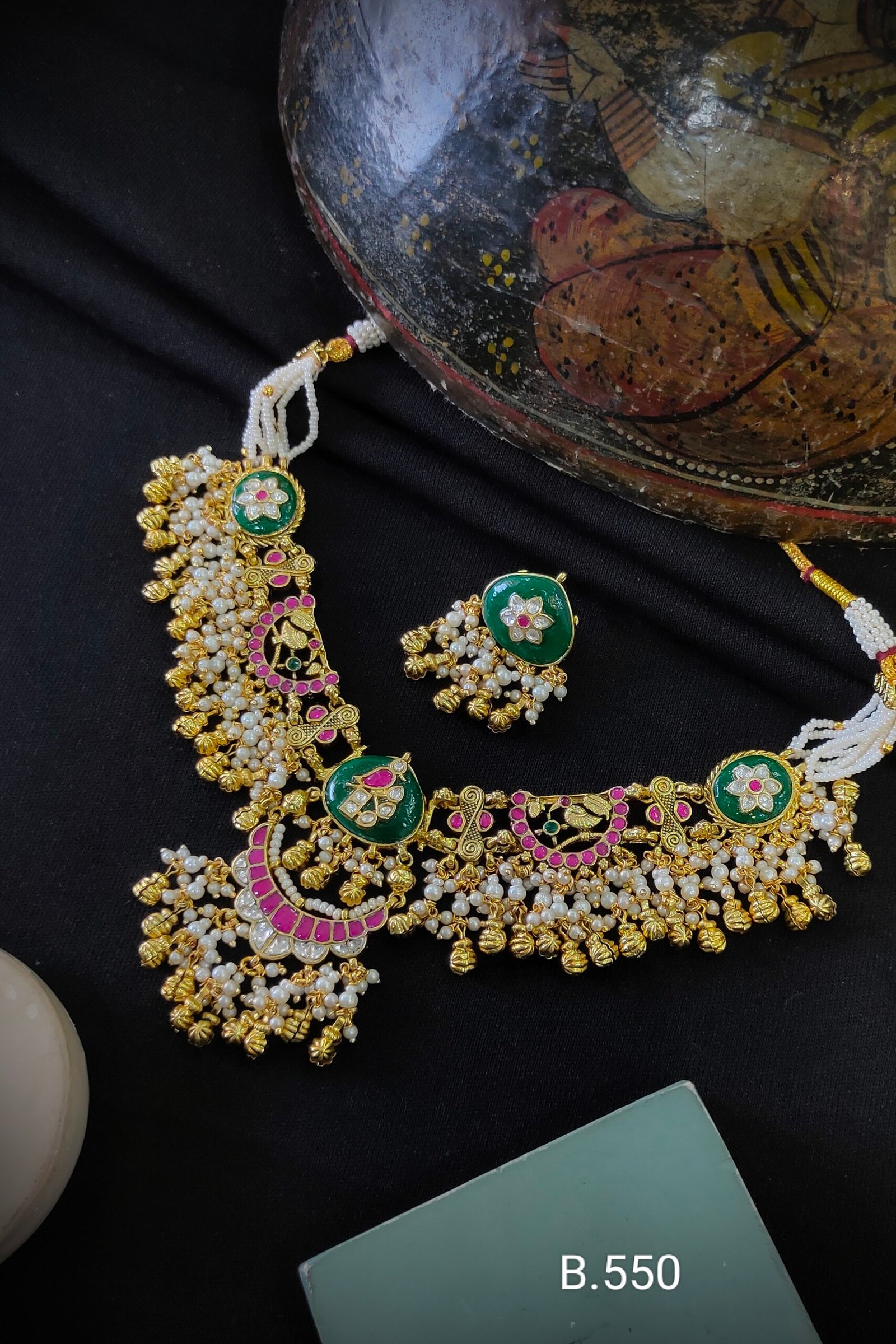 Pachi Kundan/ Jadau Necklace Set