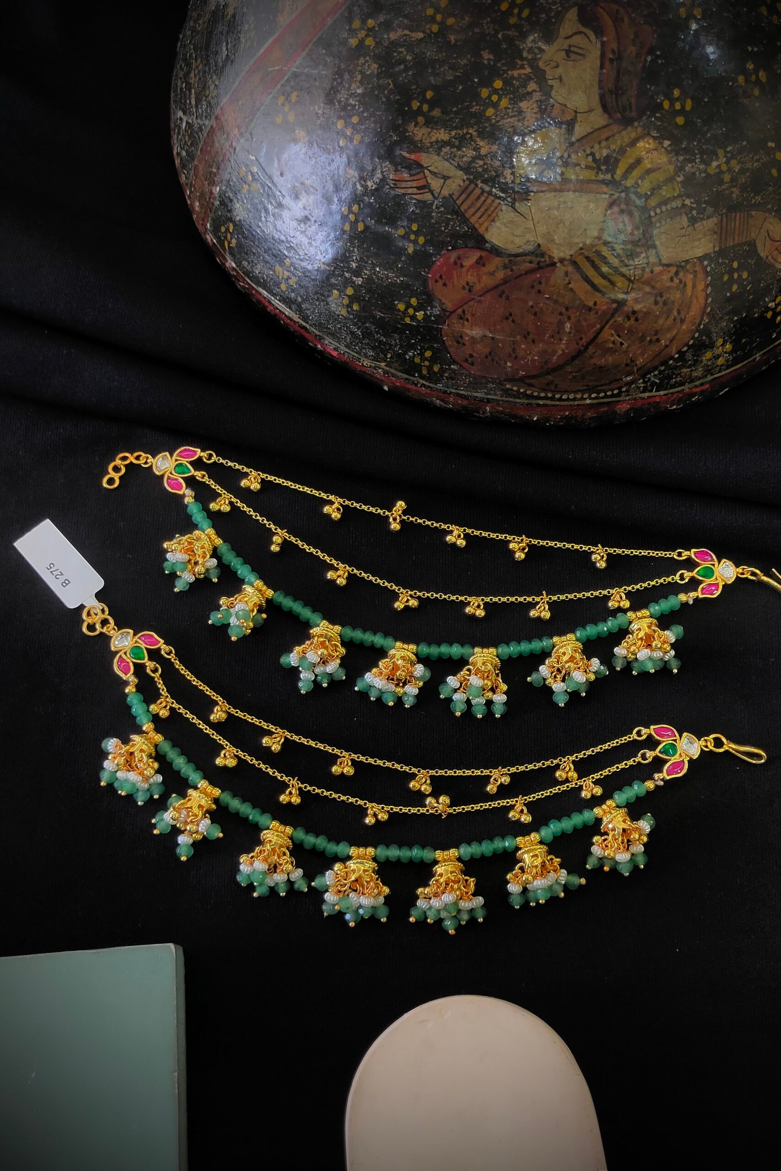 Pachi-Kundan/Jadau Earchain