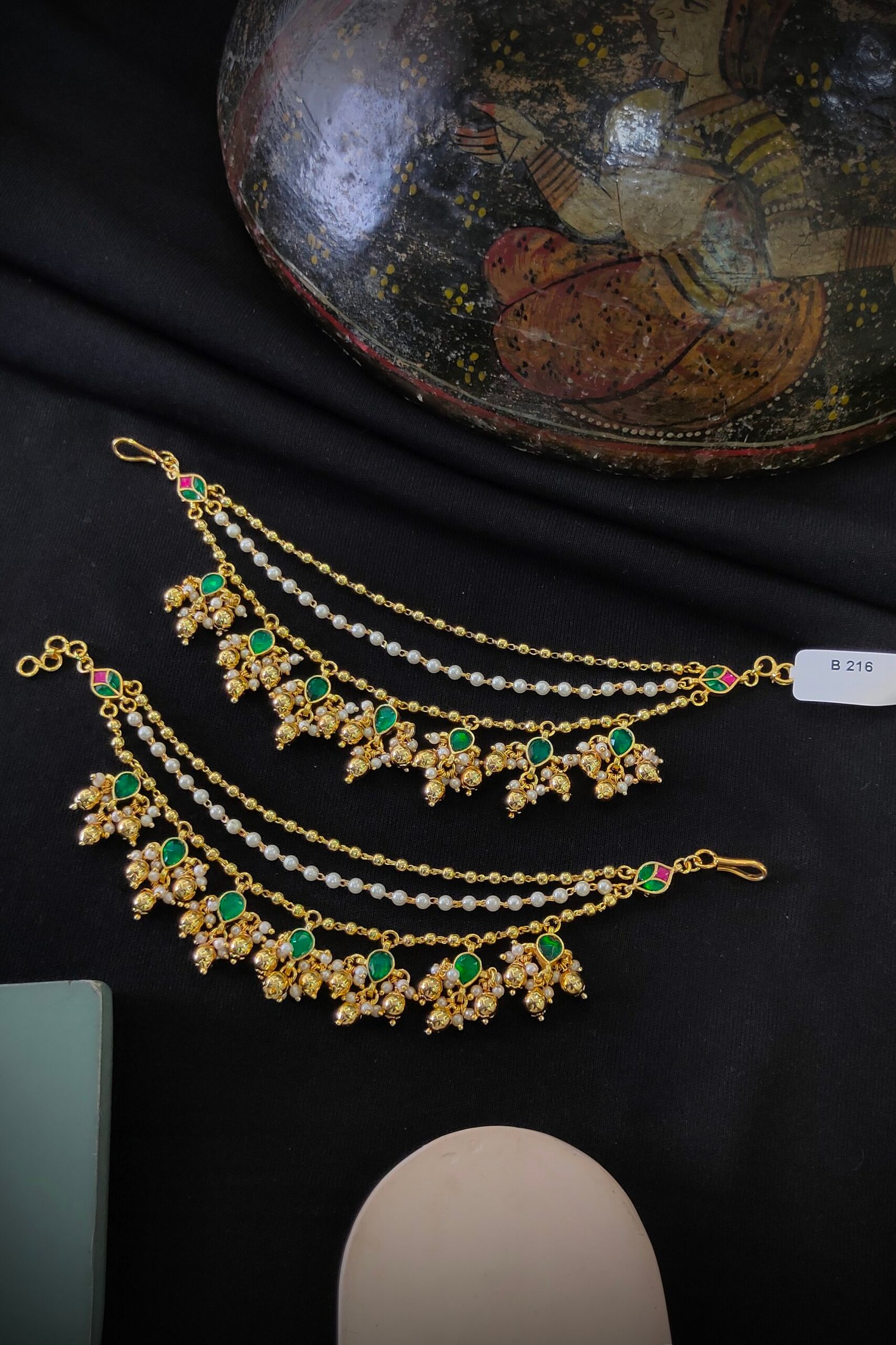 Pachi-Kundan/Jadau Earchain