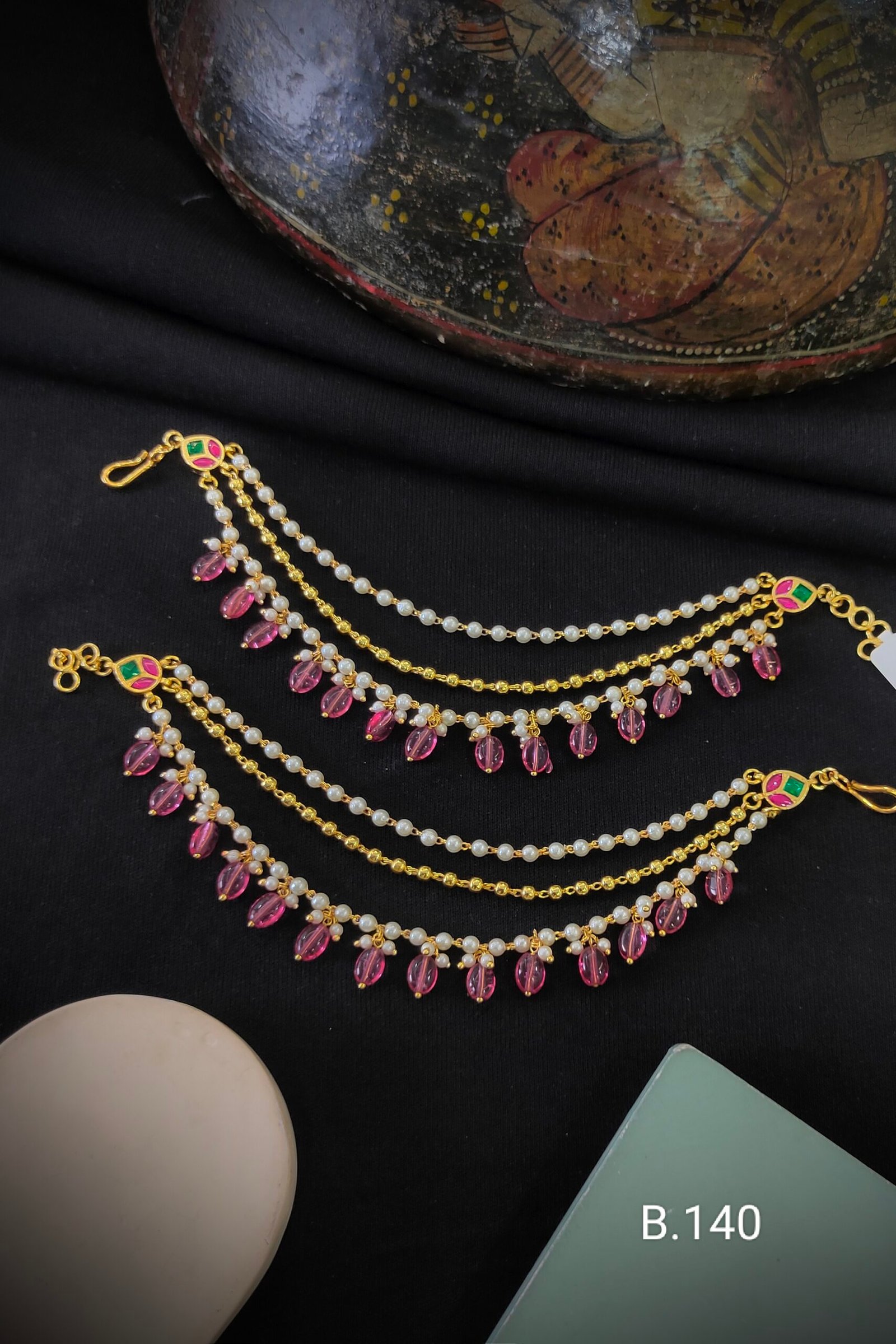 Pachi-Kundan/Jadau Earchain