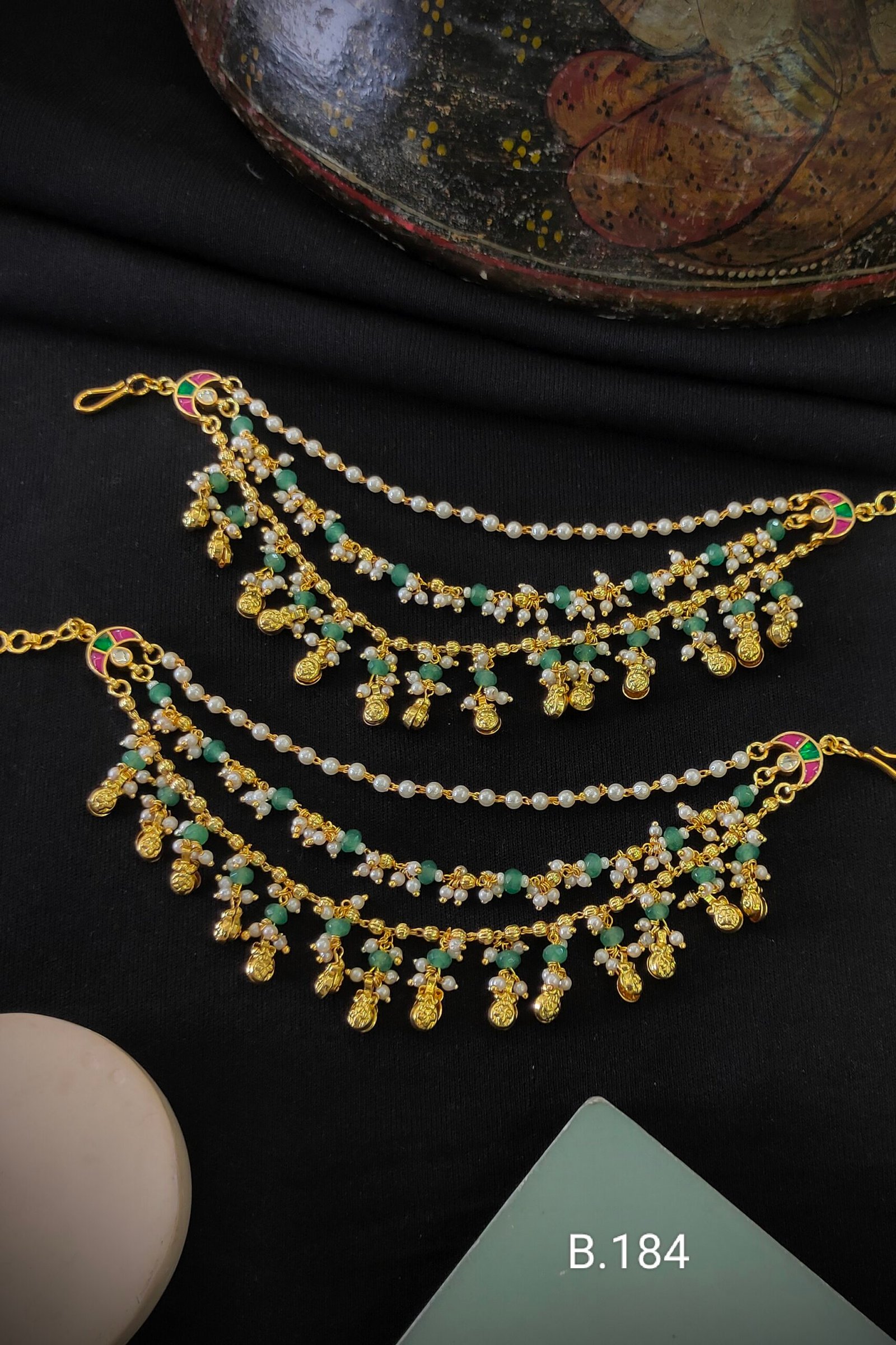 Pachi-Kundan/Jadau Earchain