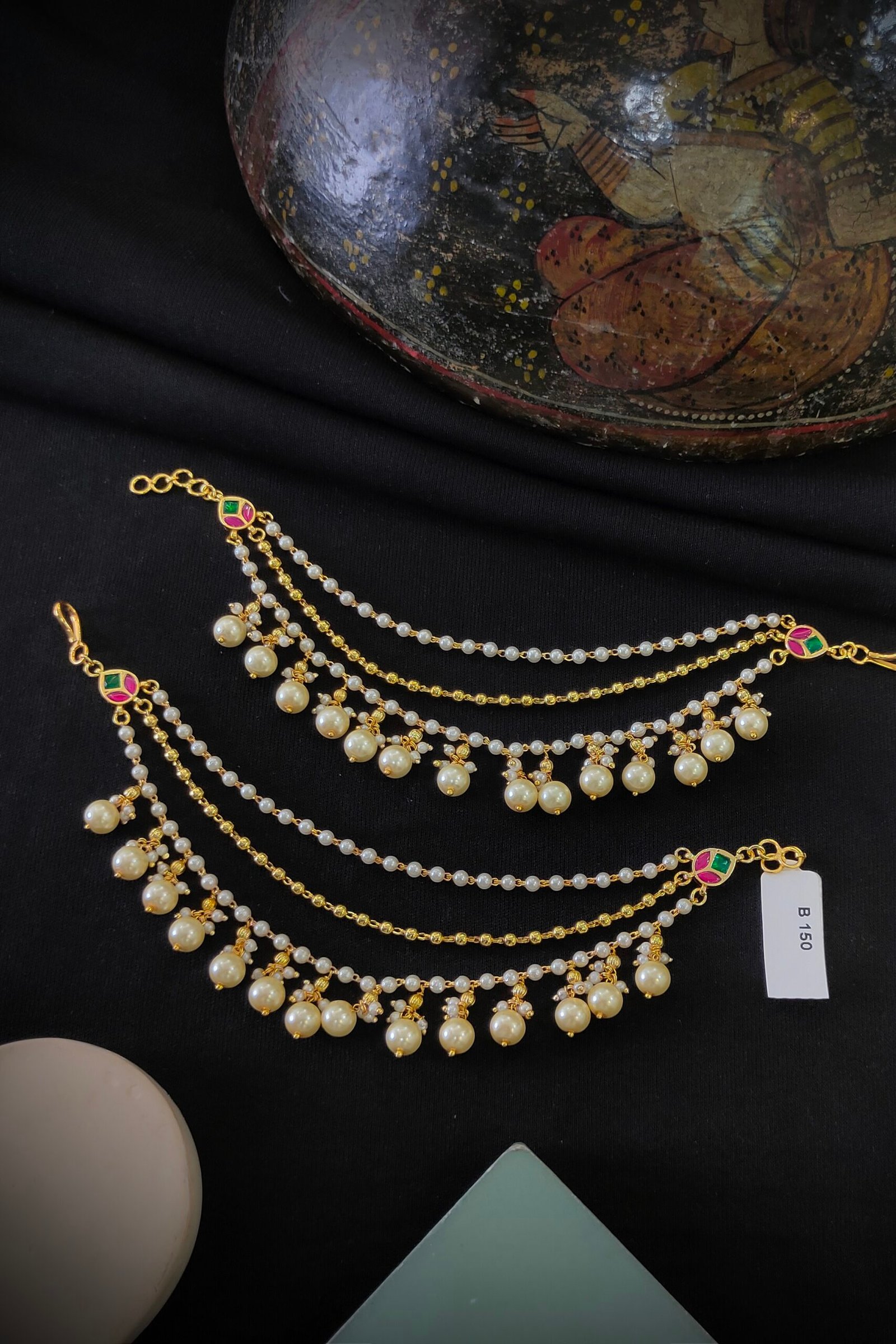 Pachi-Kundan/Jadau Earchain