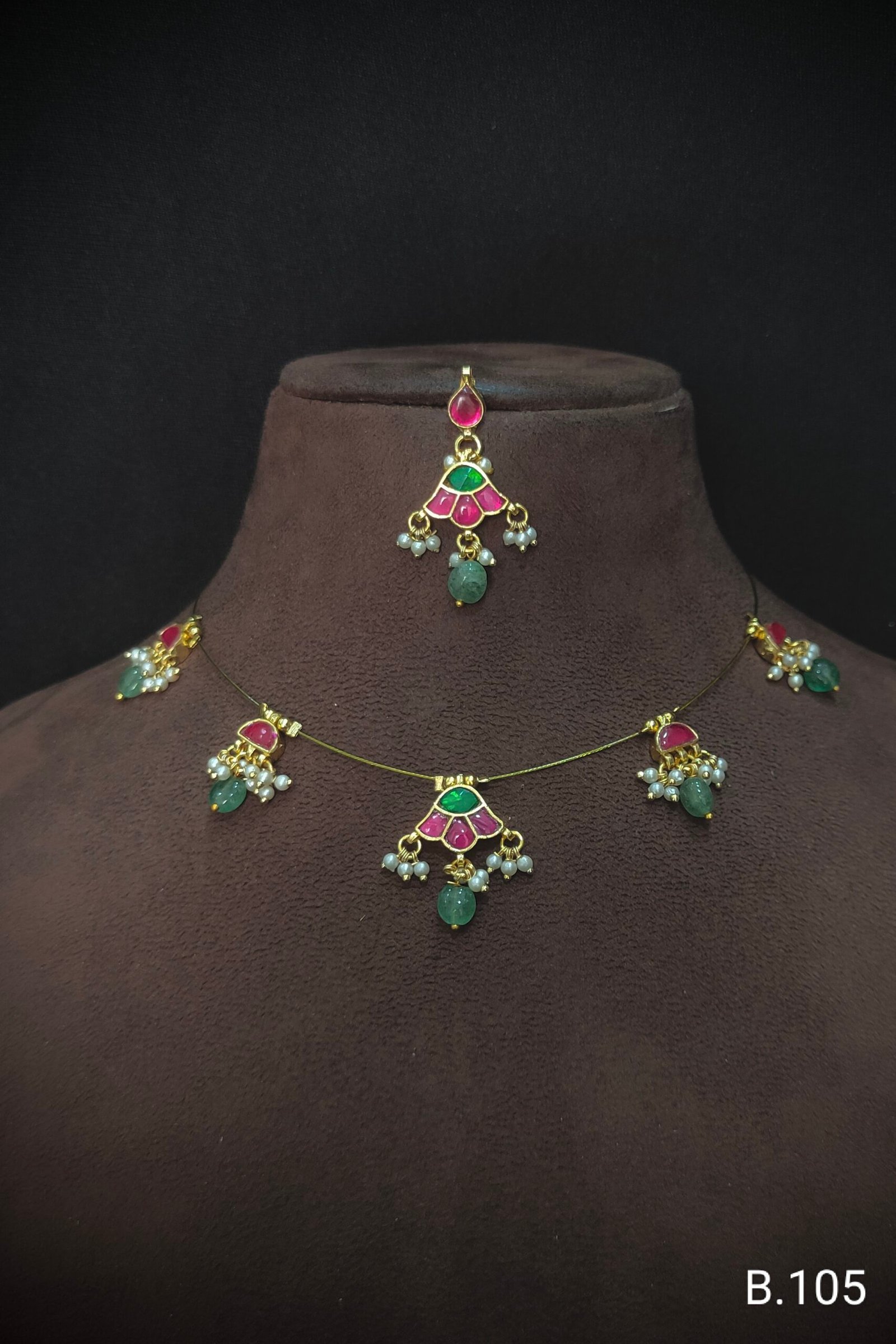 Pachi Kundan/ Jadau Choker Set (Invisible)