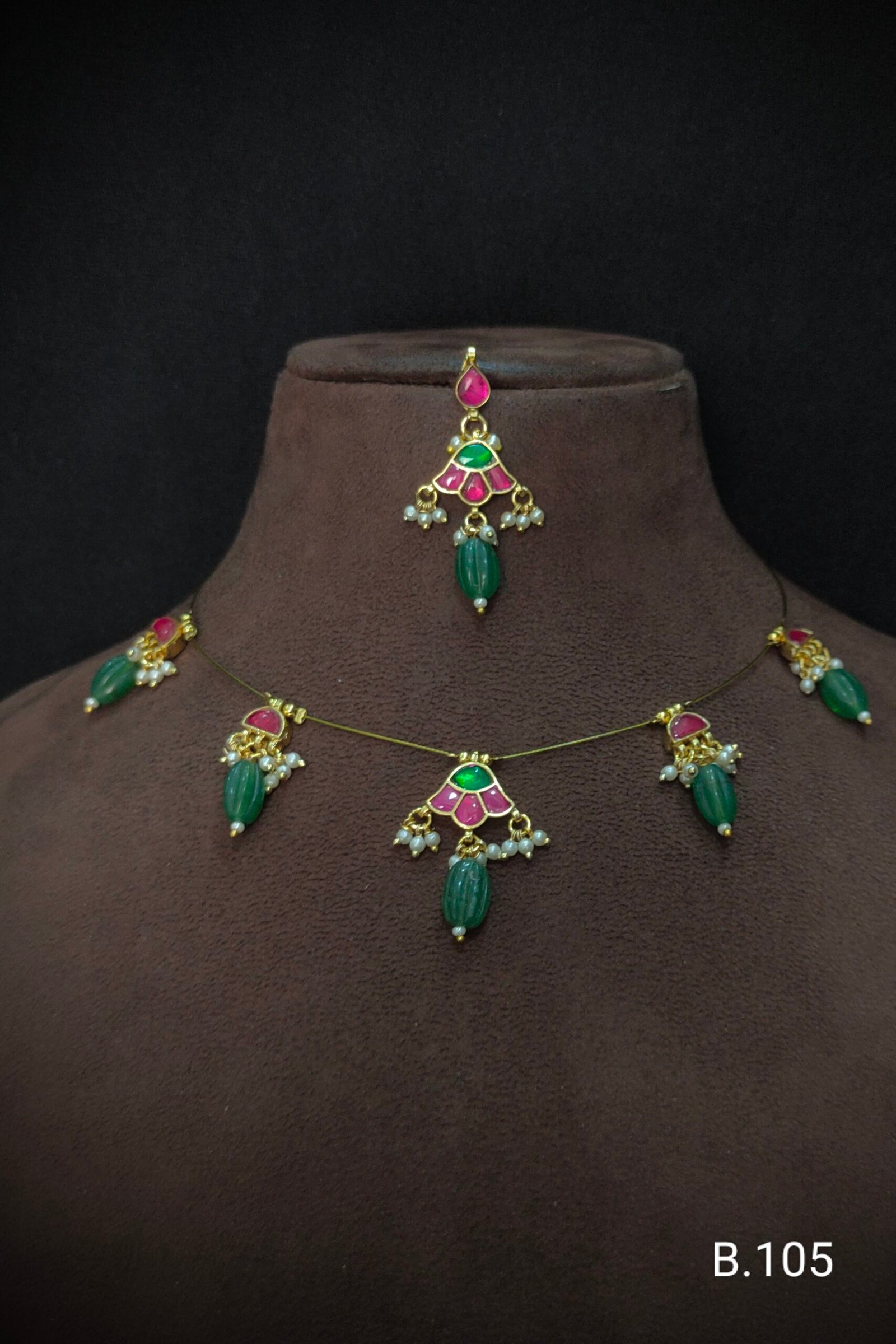 Pachi Kundan/ Jadau Choker Set (Invisible)