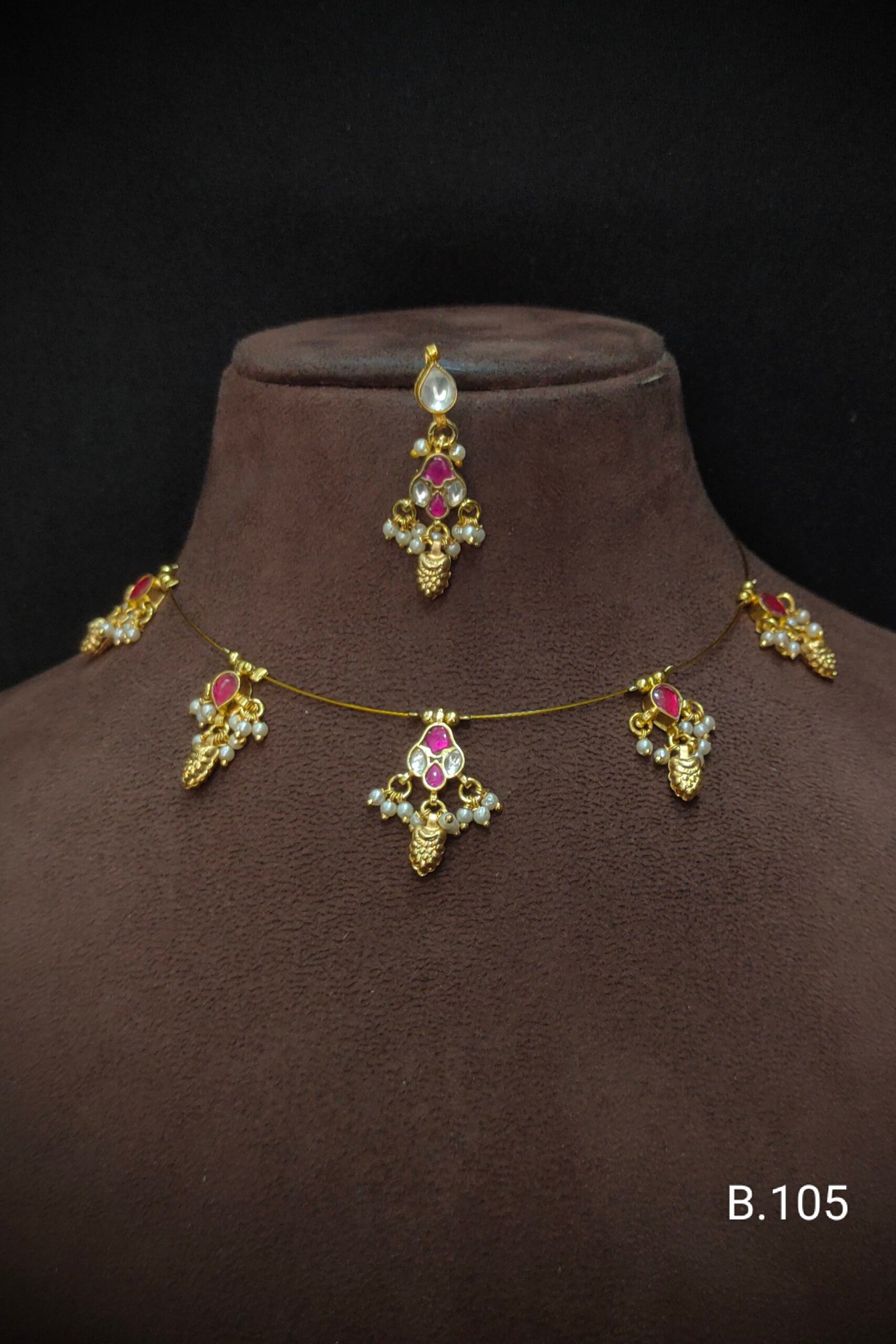 Pachi Kundan/ Jadau Choker Set (Invisible)