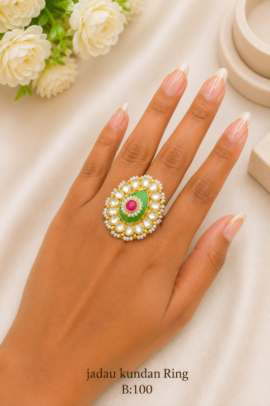 Pachi/Jadau Kundan Ring