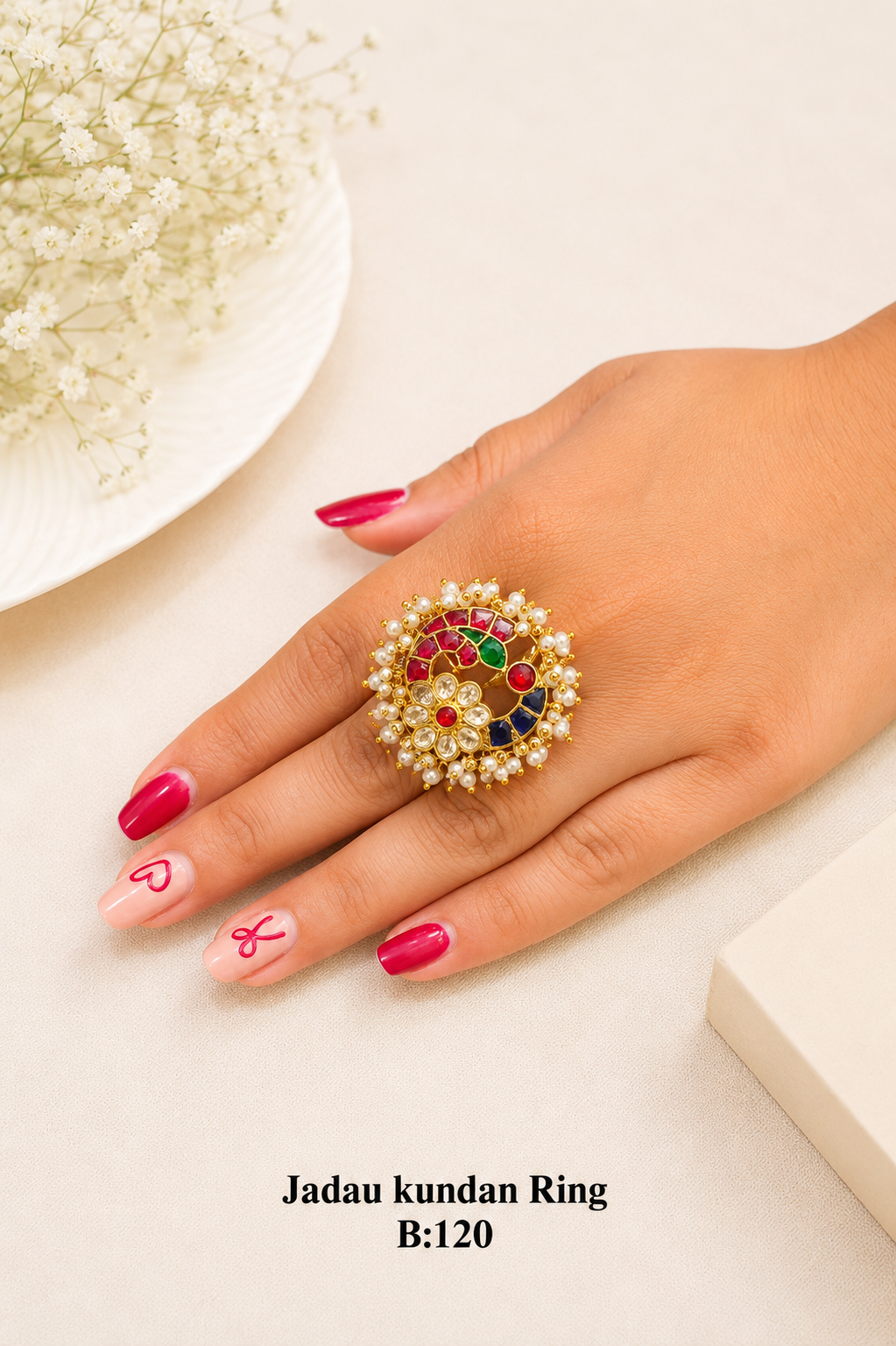 Pachi/Jadau Kundan Ring