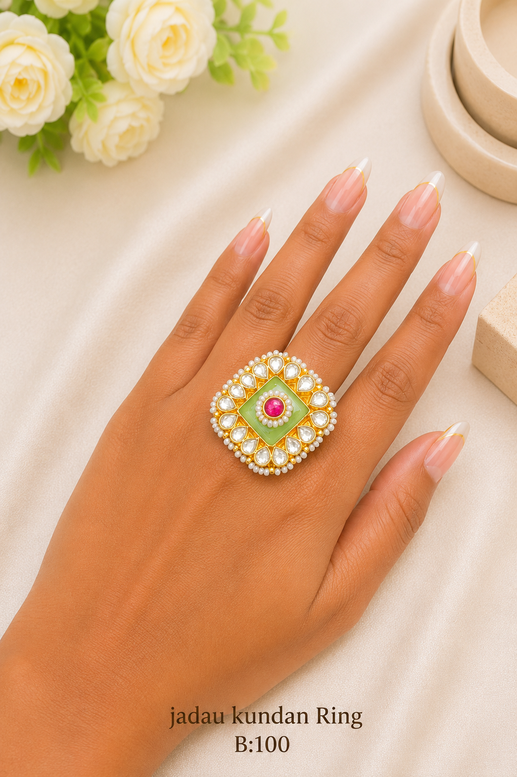 Pachi/Jadau Kundan Ring