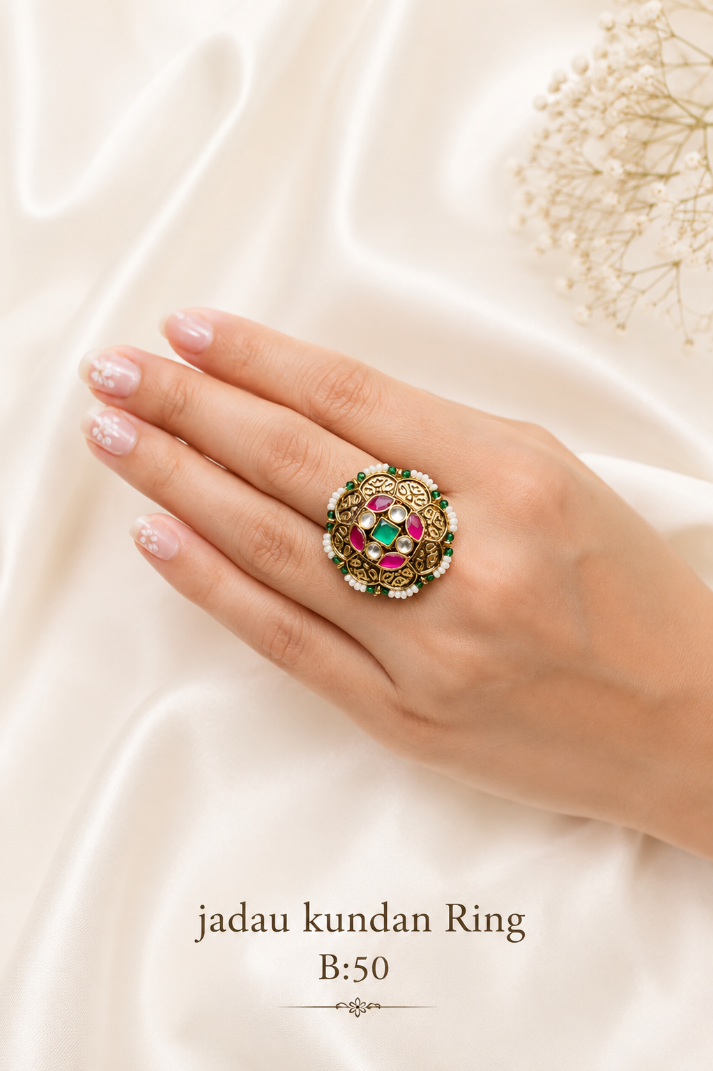 Pachi/Jadau Kundan Ring
