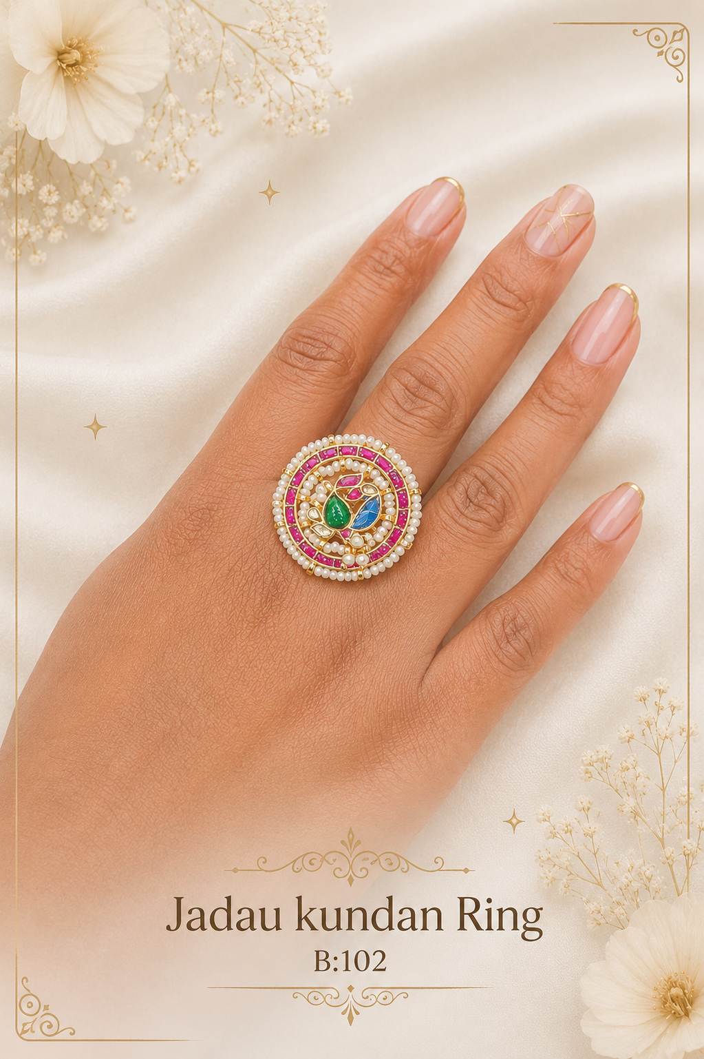 Pachi/Jadau Kundan Ring