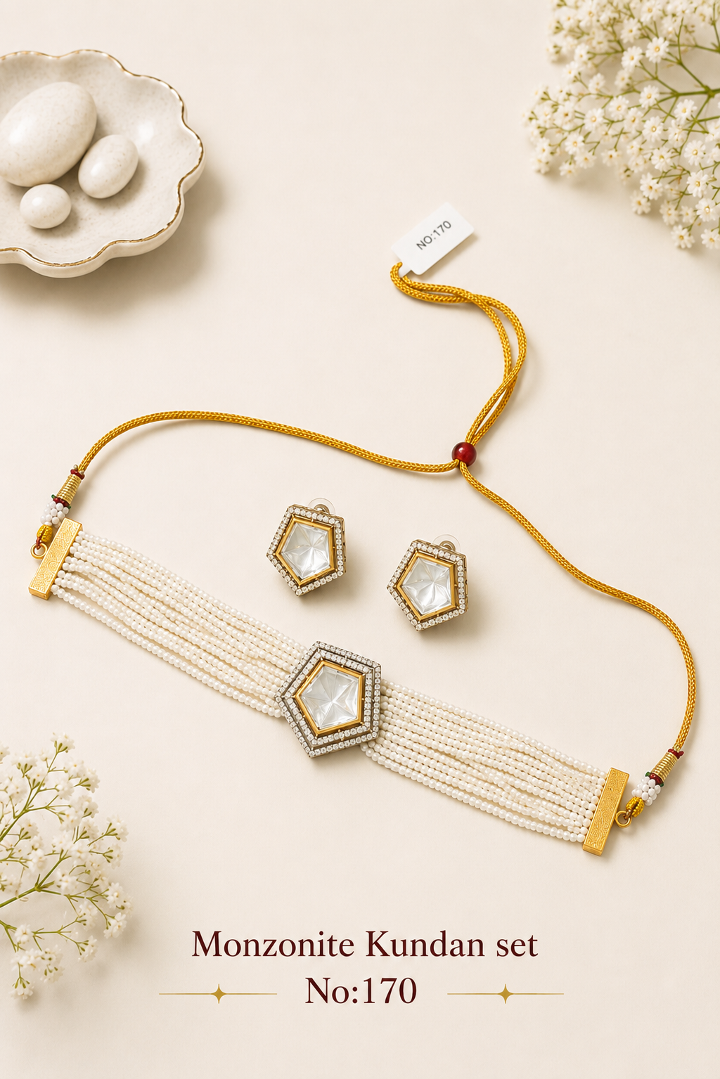 Monzonite Kundan Sets