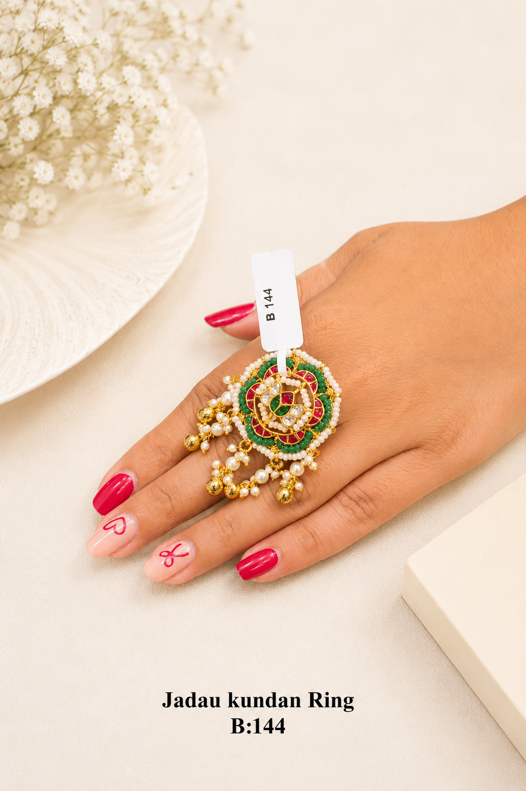 Pachi/Jadau Kundan Ring
