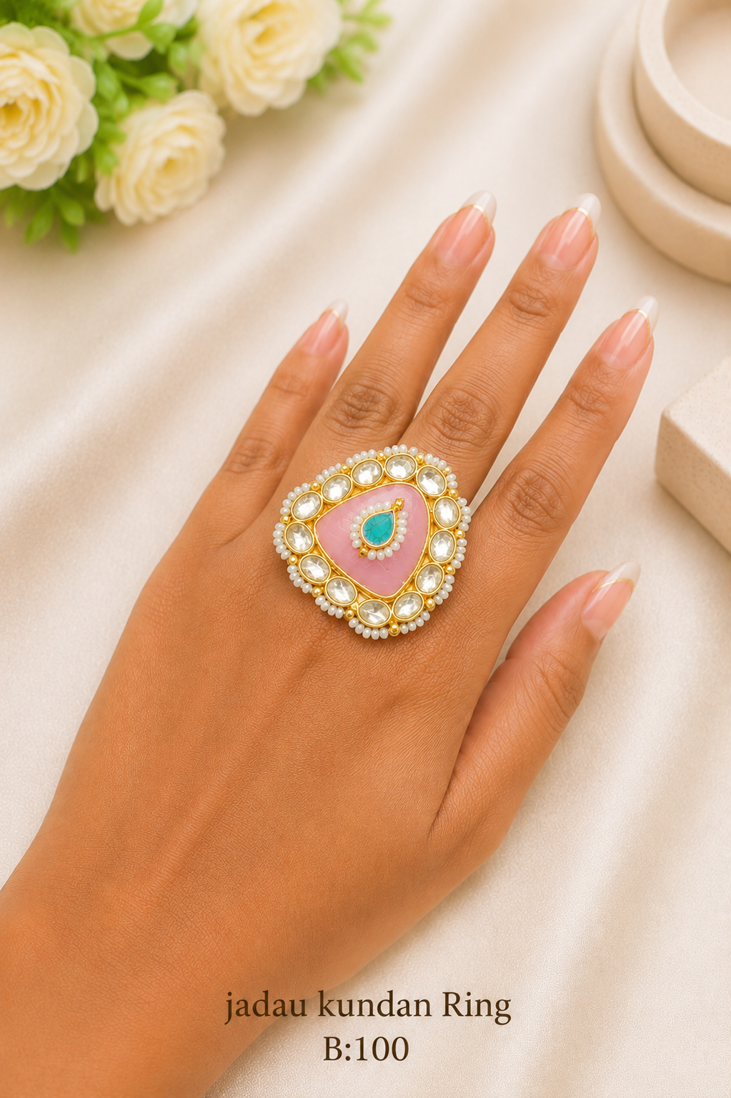 Pachi/Jadau Kundan Ring