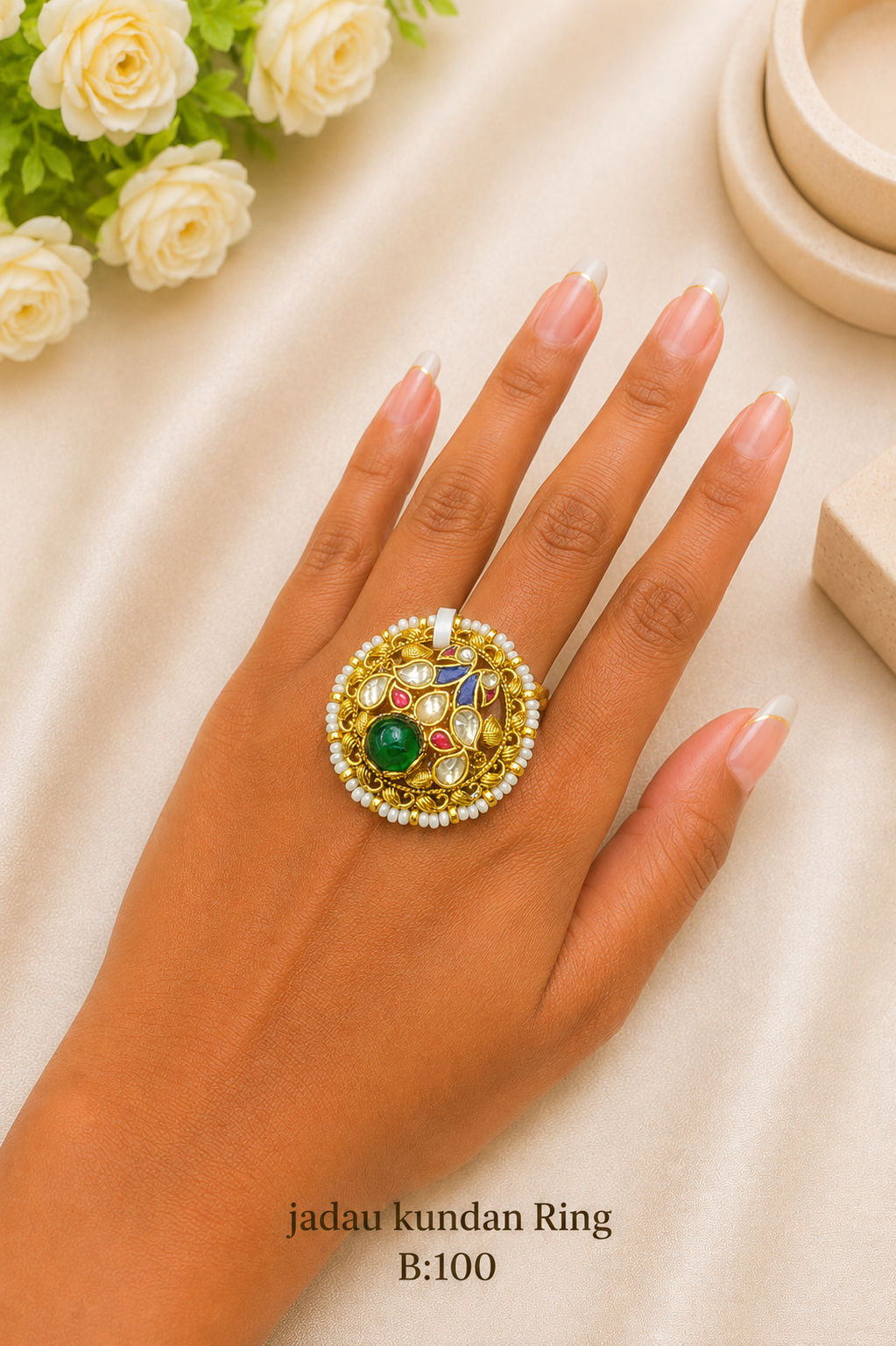Pachi/Jadau Kundan Ring