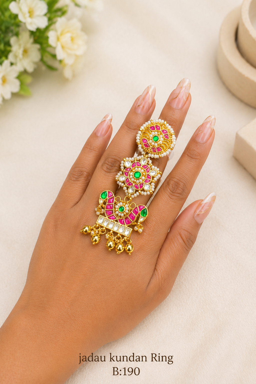 Pachi/Jadau Kundan Ring